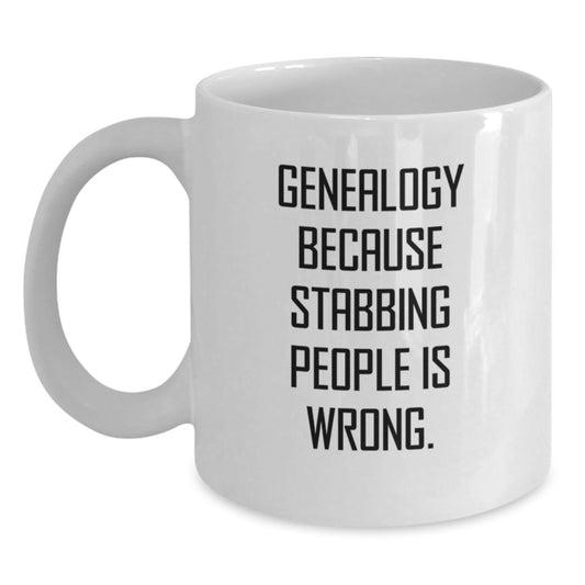 Genealogy Humor White Coffee Mugs Gifts from Friends for Genealogy Enthusiasts This Christmas - Main