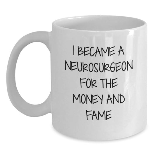 Funny Neurosurgeon White Coffee Mugs Gifts from Family to Neurosurgeon Men on Christmas Unique Gifts - Main