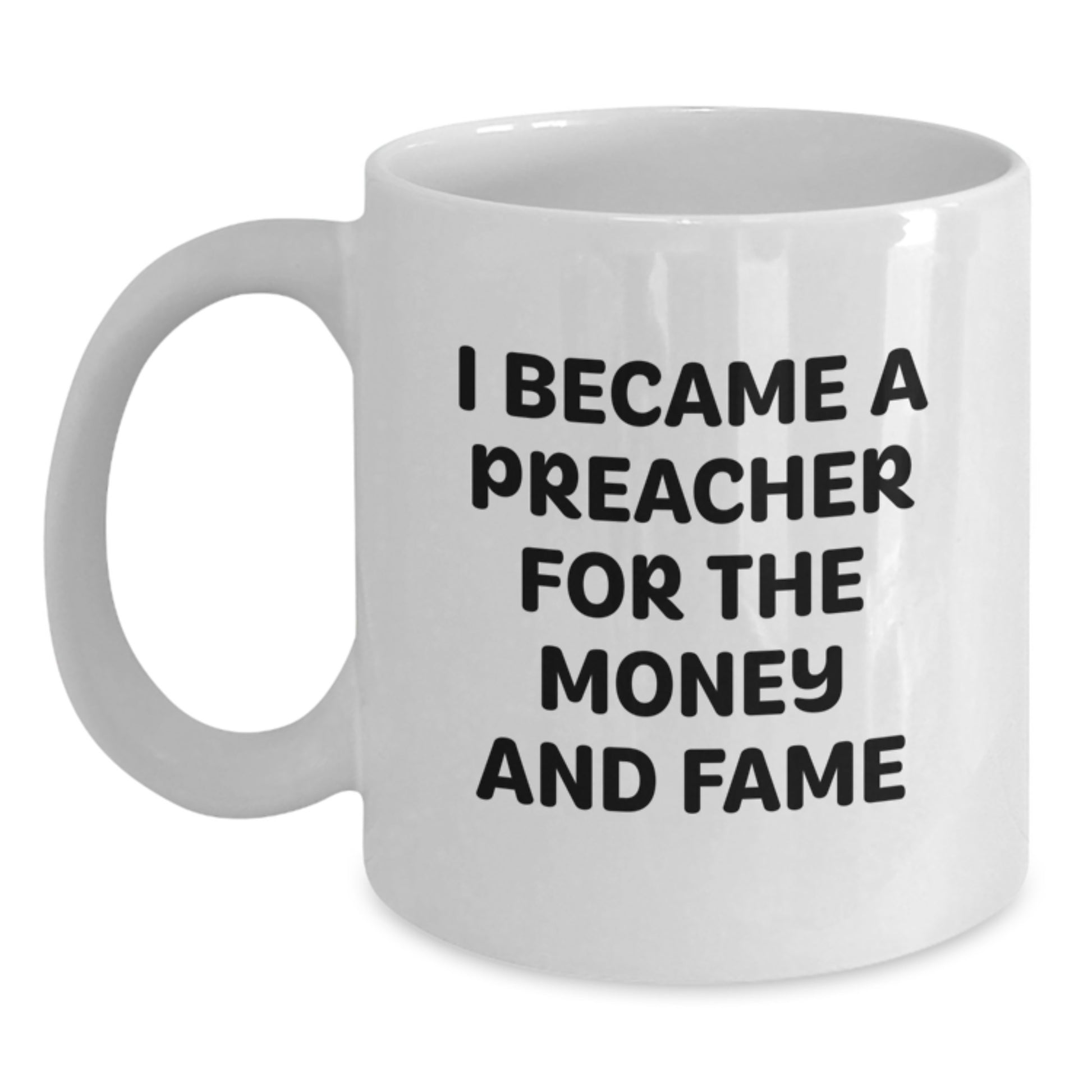 Funny Preacher Gifts for Christmas Unique Gifts from Friends - White Coffee Mug for Preacher Men - Main