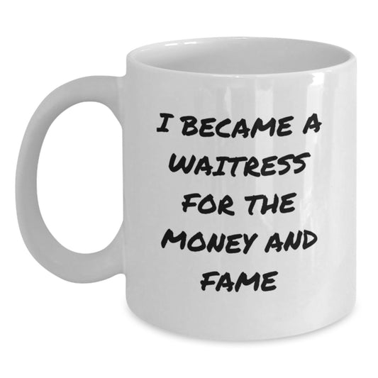Funny Waitress White Coffee Mug Gifts from Men to their Favorite Waitress for Christmas - Unique Christmas Unique Gifts for Waitress - Main