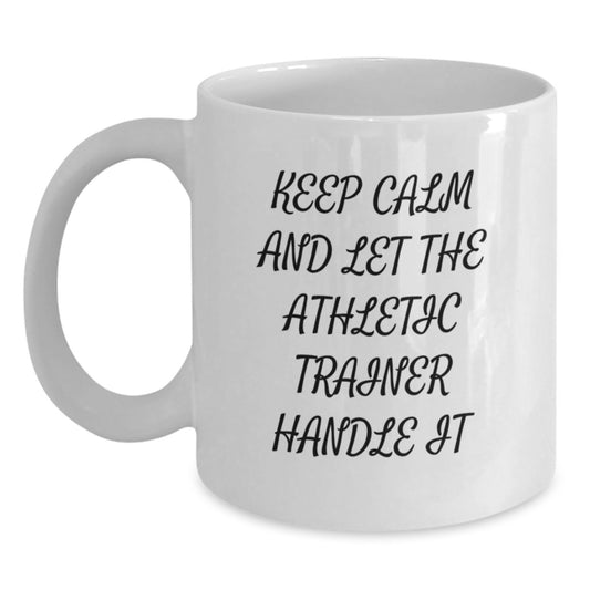 Funny Athletic Trainer White Coffee Mugs for Men Gifts from Family to Friends and Coworkers - Main