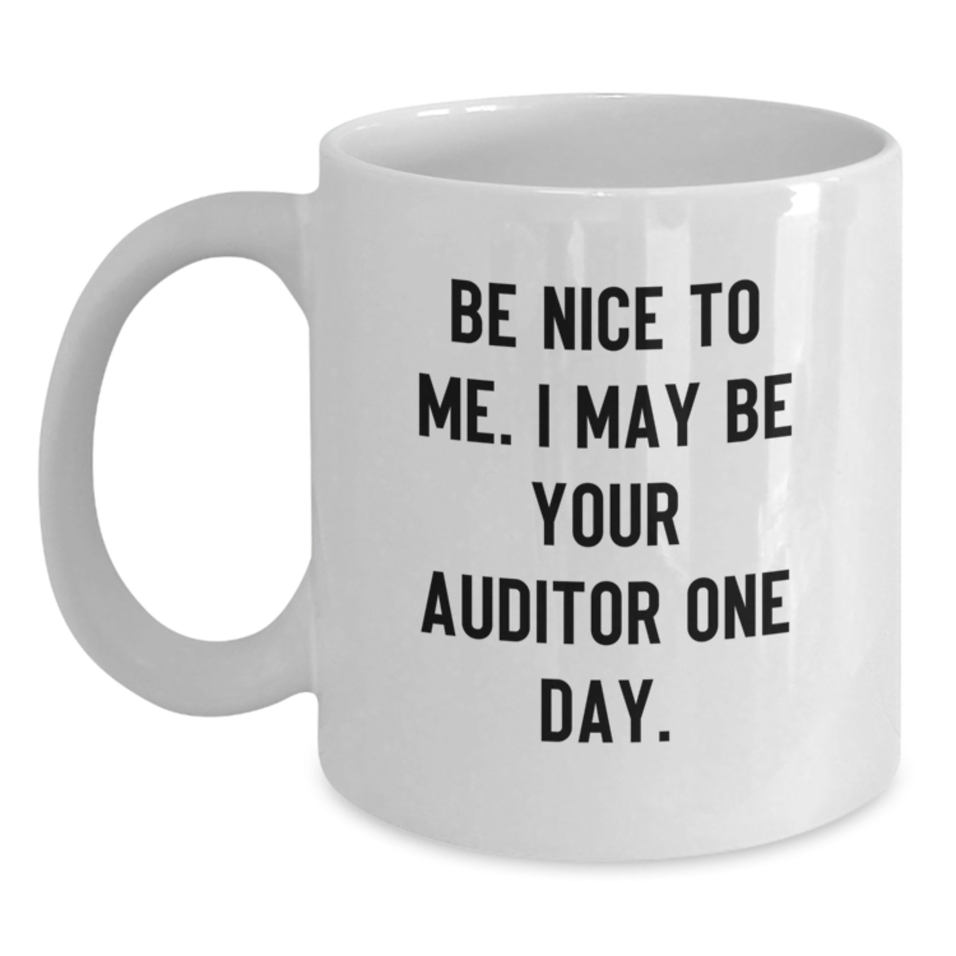 Funny Auditor Gifts from Men, White Coffee Mug for Auditor Friends at Christmas Unique Gifts - Main