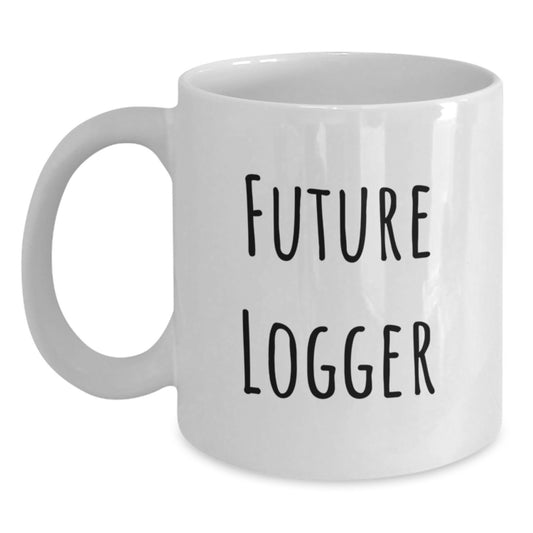 Funny Future Logger White Coffee Mug Gifts from Men to Logger Friends on Christmas - Main