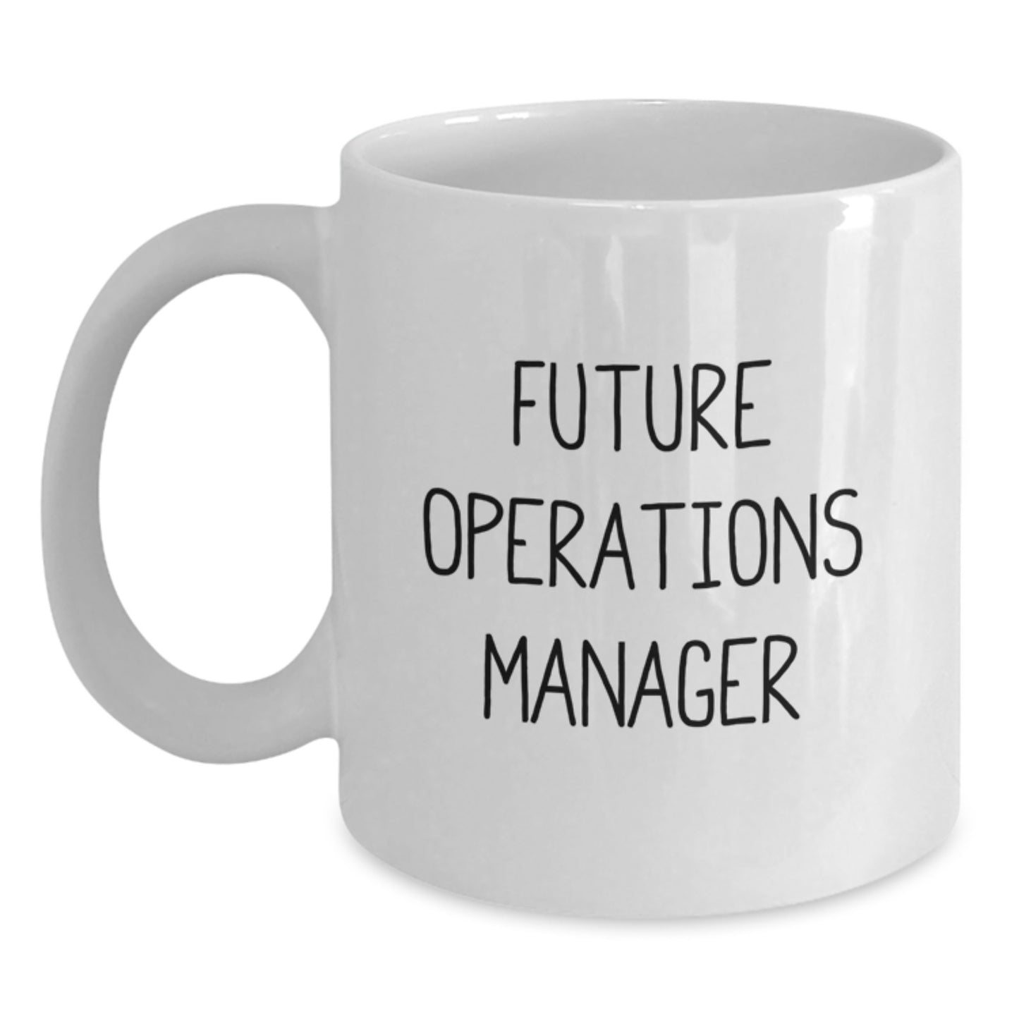 Funny Operations Manager White Coffee Mug Gifts from Friends for Birthday - 'Future Operations Manager' Quote - Main