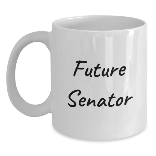 Funny Senator Quote White Coffee Mugs Gifts from Friends for Future Senator Christmas Unique Presents - Main