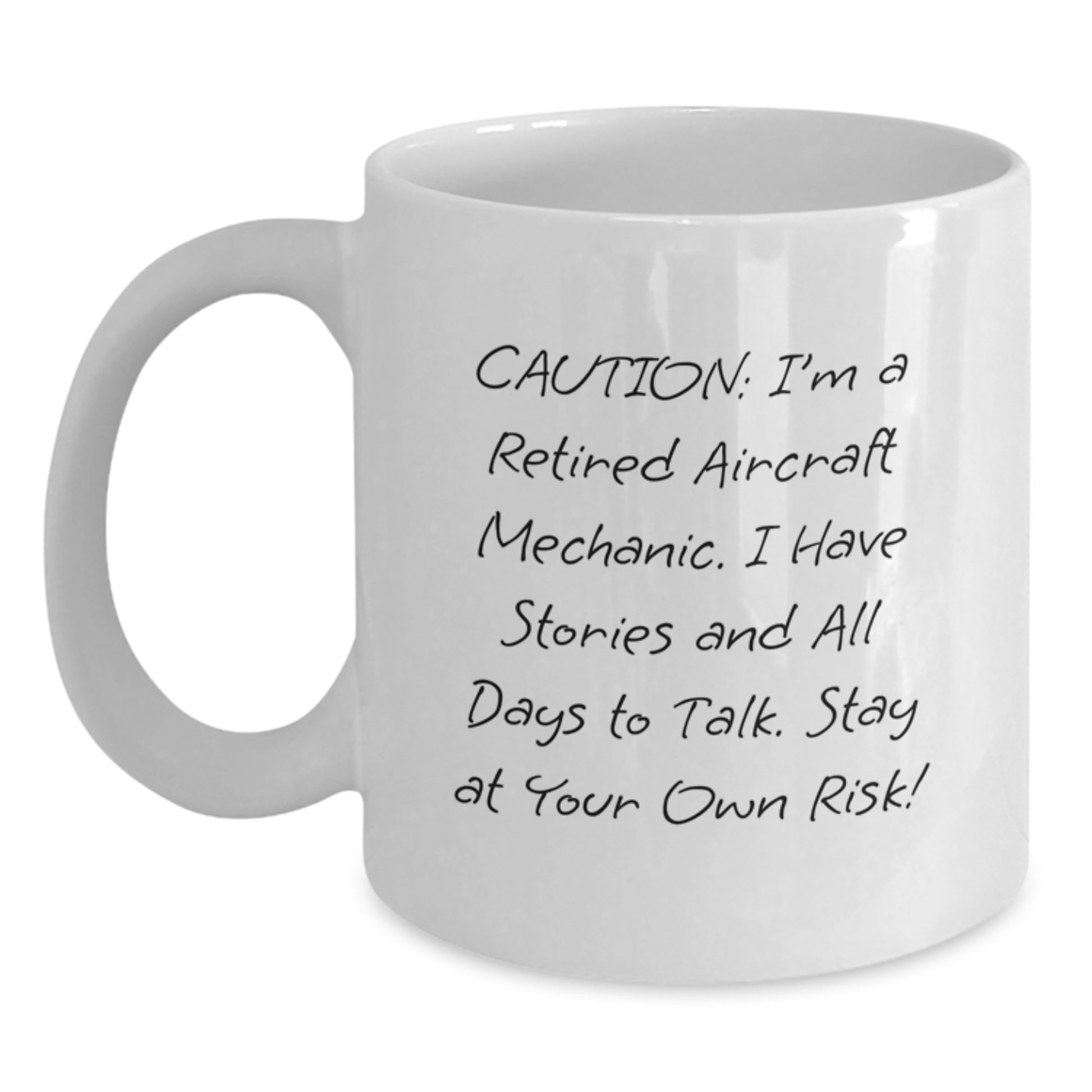 Gifts from Friends to Aircraft Mechanic Funny Mug White Christmas Unique Gifts for Him - Main