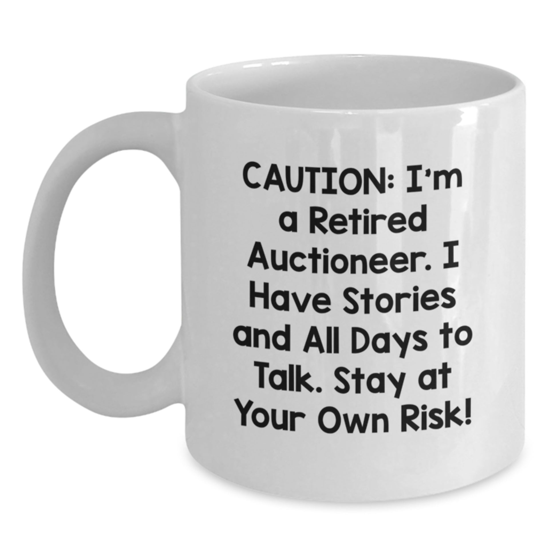 Funny Auctioneer Gifts for Men, White Coffee Mug from Friends, Unique Christmas Unique Gifts for Auctioneers - Main