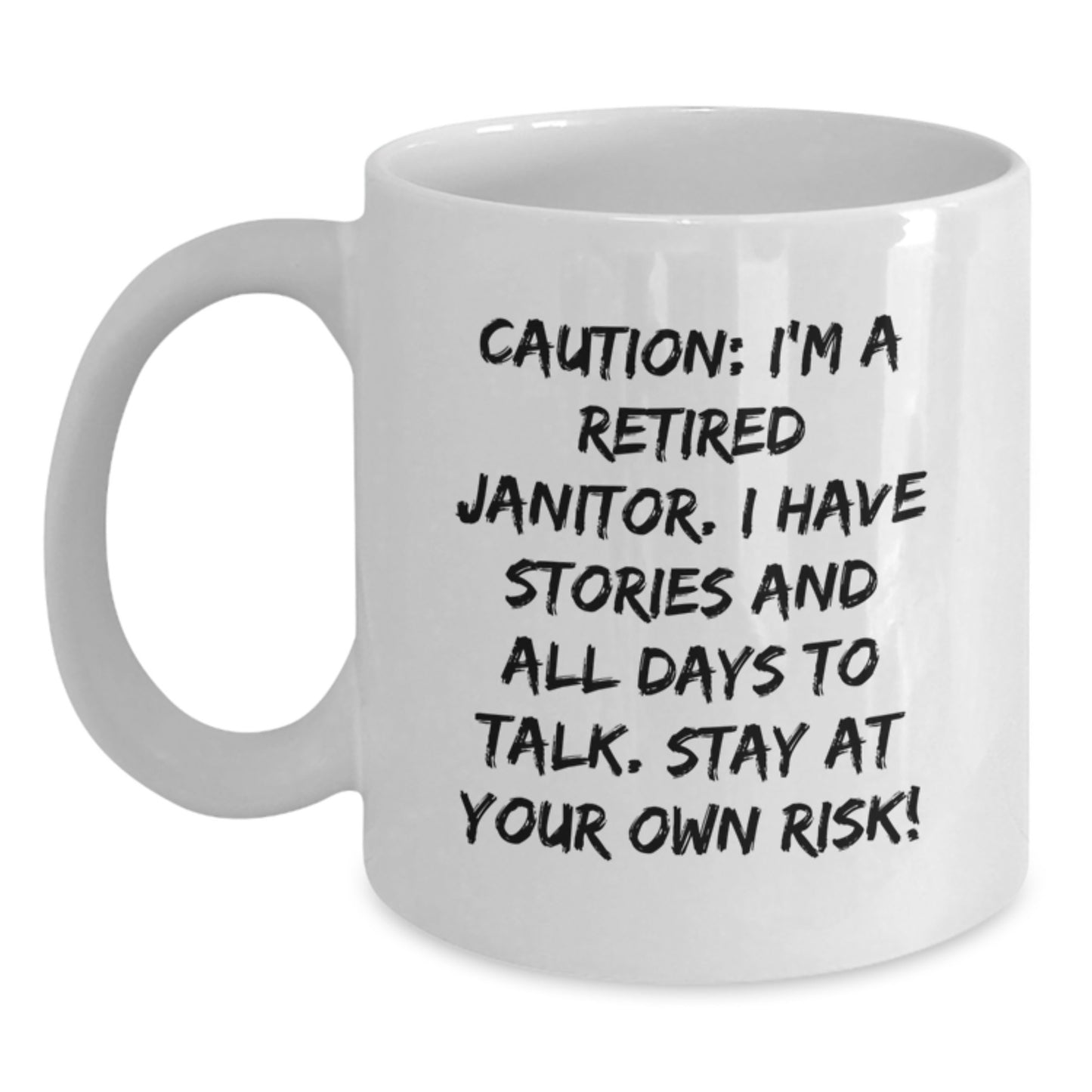 Funny Janitor Gifts, Christmas Unique Janitor White Coffee Mug, Gifts from Family for Janitor - Main