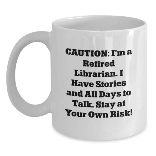 Funny Librarian White Coffee Mug Gifts from Family for Librarian at Christmas Unique - Main