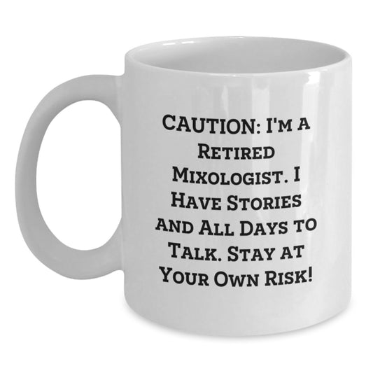Funny Mixologist Gifts from Friends Unique White Coffee Mugs - Main