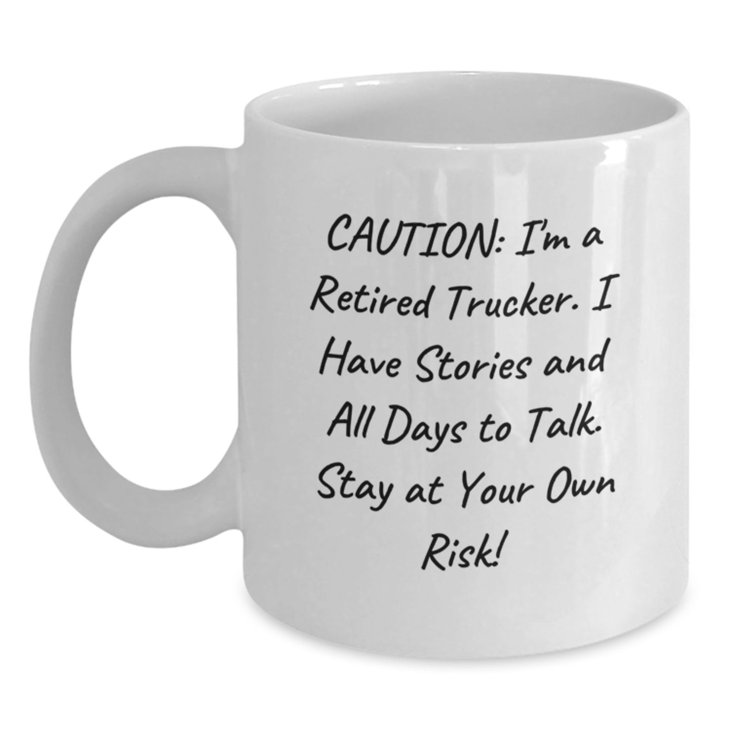 Funny Trucker White Coffee Mug Gifts from Friends for Trucker Christmas Unique Presents - Main