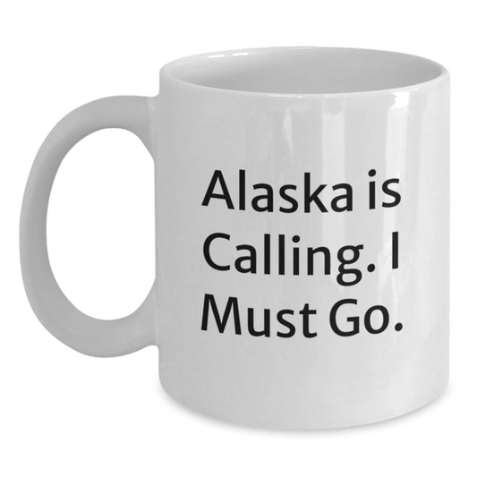 Funny Alaska White Coffee Mug Gifts for Alaska Lovers, Unique Christmas Unique Gifts from Friends, White Ceramic Coffee Mugs for Men, Women, Family - Main
