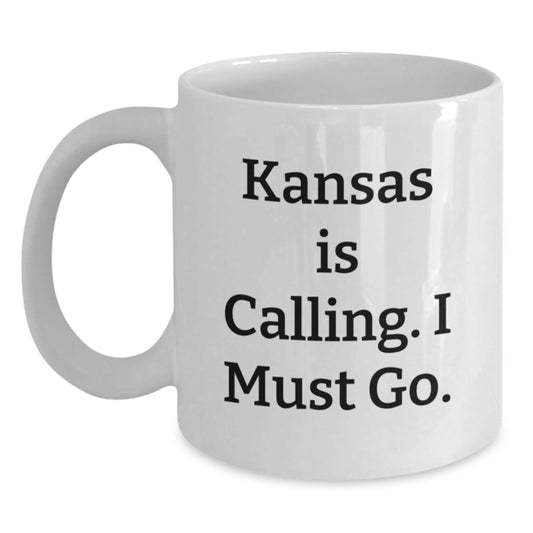 Funny White Coffee Mugs for Kansas Lovers - Gifts from Friends to Family, Inspirational Quote for Christmas - Main