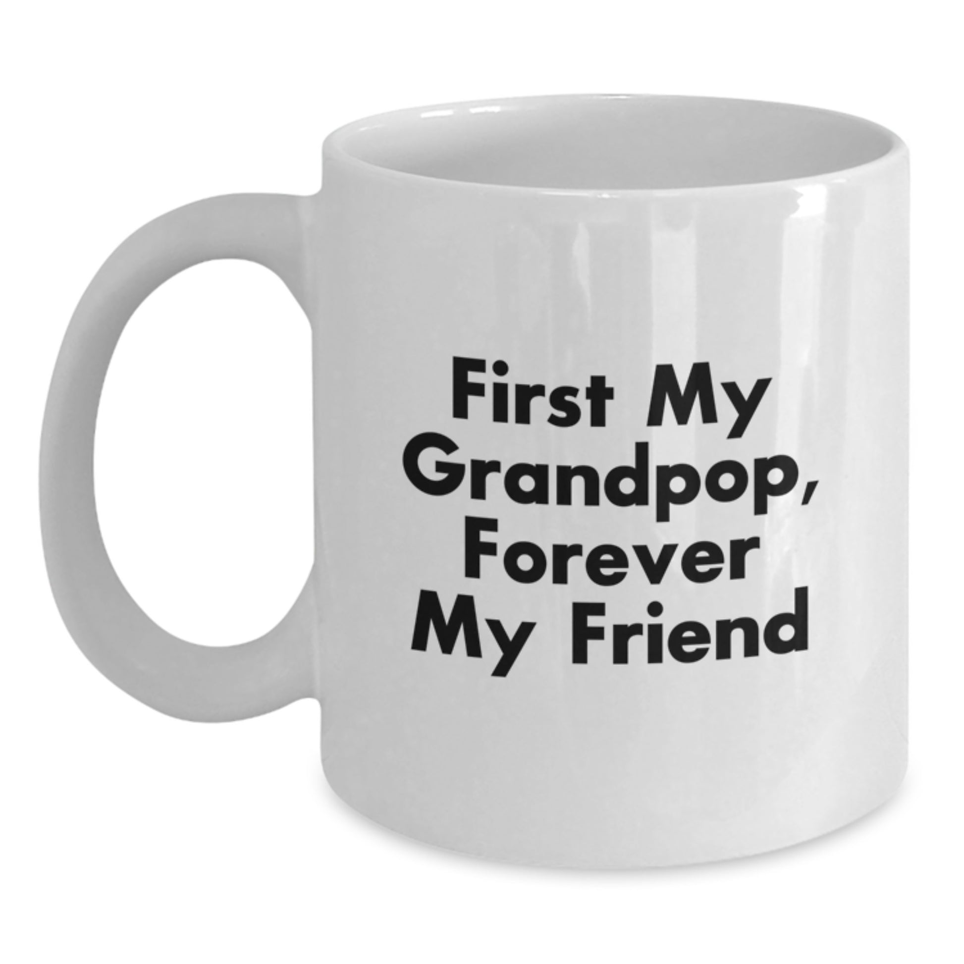 Funny Grandpop Quotes Gifts for Him, White Coffee Mug, Birthday Unique Presents from Family or Friends - Main