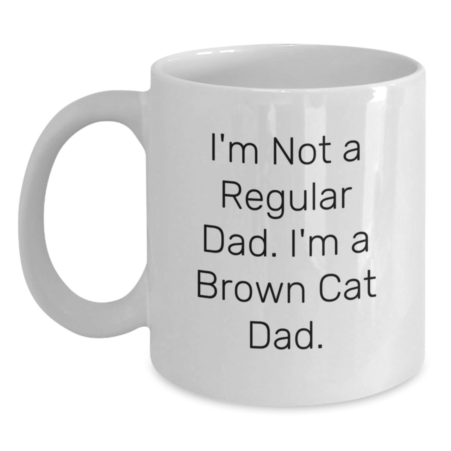 Funny Brown Cat White Coffee Mug Gifts from Dad for the Ultimate Feline Lover Christmas Unique - Main