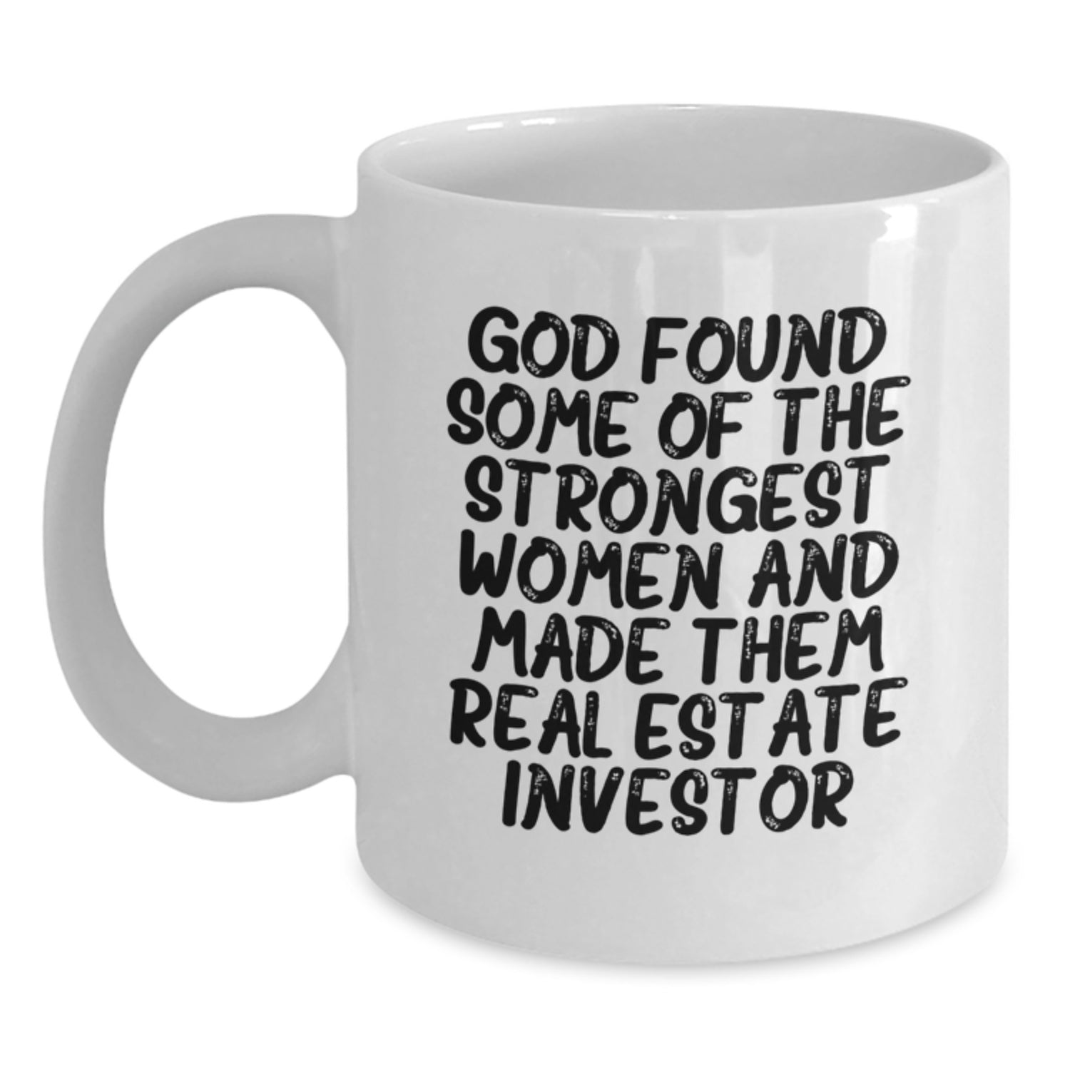 Funny Inspirational Gifts for Real Estate Investor Women, White Ceramic Coffee Mug, Christmas Unique Gifts from Men to Women - Main