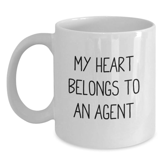 Funny Agent Quotes Gifts from Men, Gifts for Agent, White Coffee Mug, Birthday Unique Gifts - Main