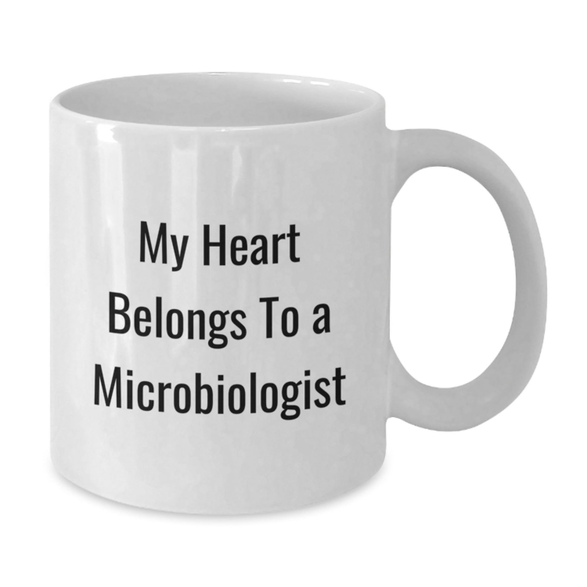 Funny Gifts from Friends and Family - My Heart Belongs To A Microbiologist White Coffee Mug for Birthday - Unique Microbiologist Gifts, White Coffee Mug, Birthday Unique Gift Ideas for Microbiologist - Additional