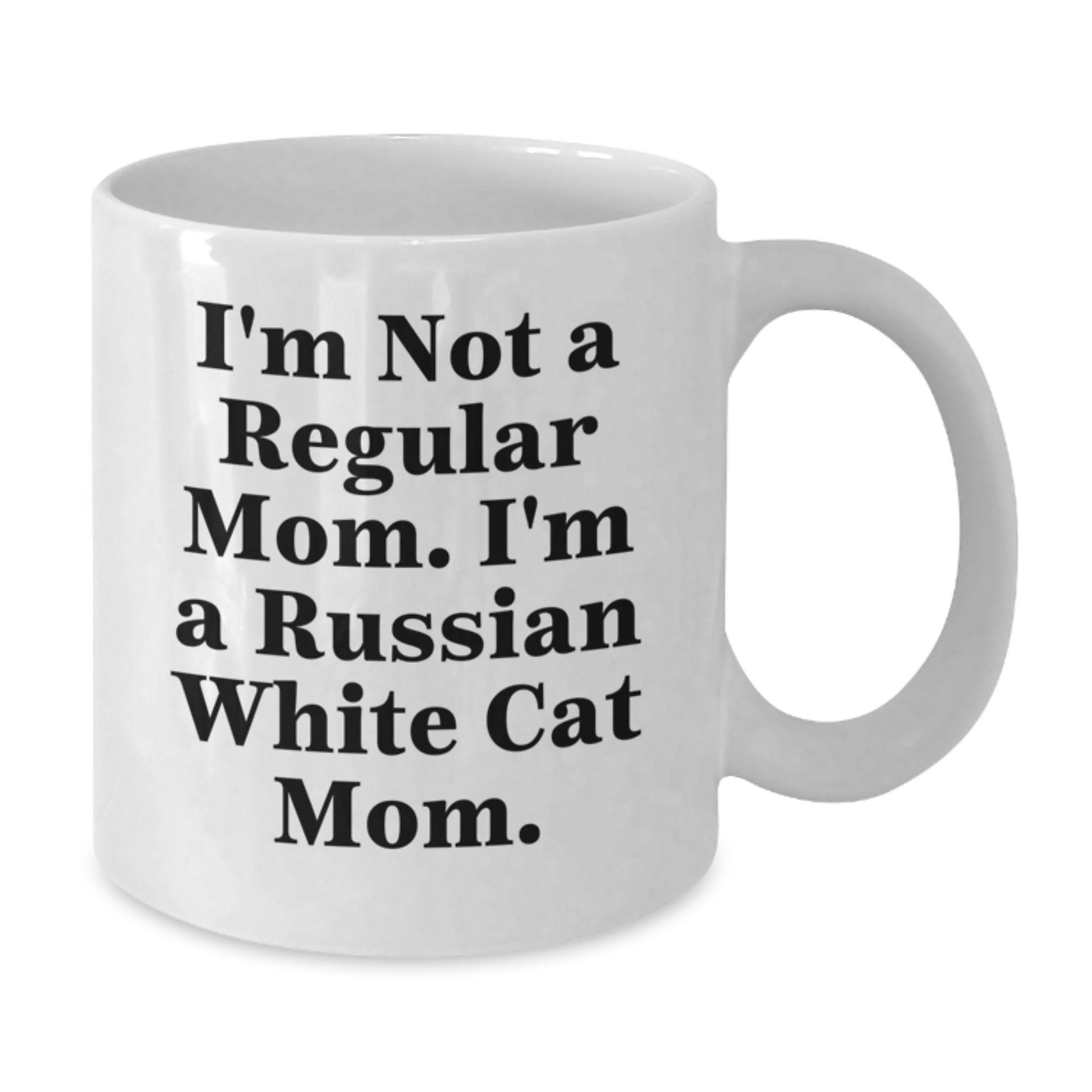 Funny Russian White Cat Mom Gifts, Unique Birthday Unique Gifts from Friends, White Coffee Mug for Russian White Cat Lovers - Additional