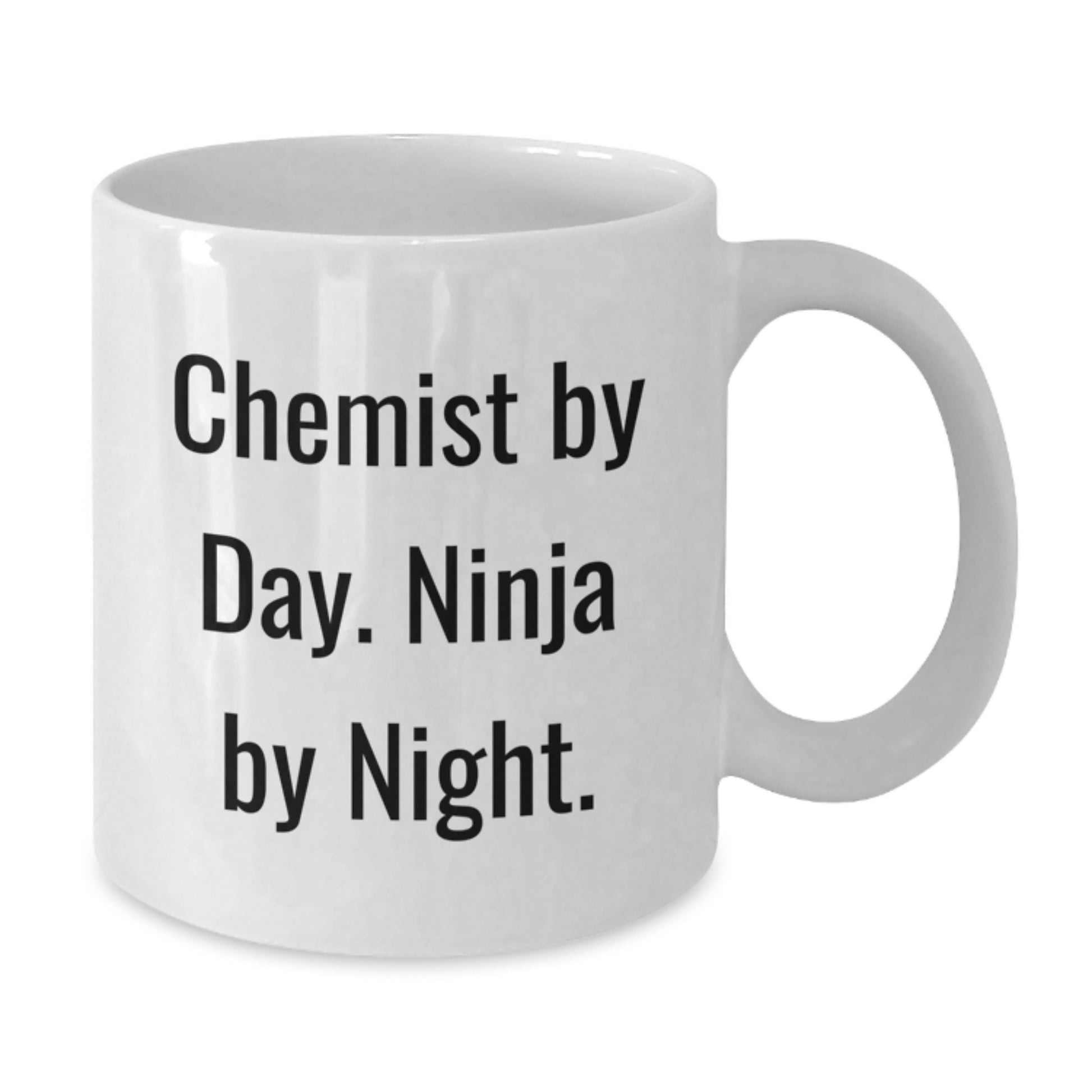Funny Chemist Gifts, White Coffee Mug for Birthday, Chemist By Day. Ninja By Night., Gifts from Friends, for Chemist - Additional