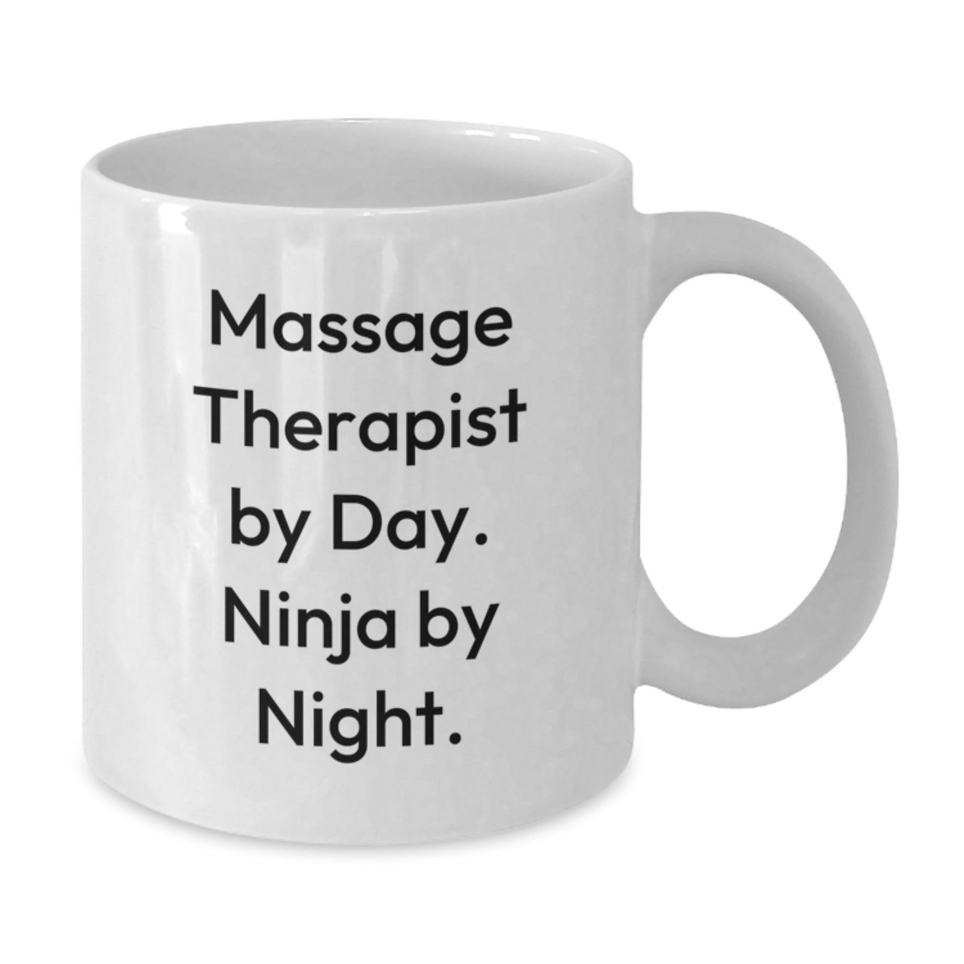 Massage Therapist Gifts - Birthday Unique Gifts from Friends for Massage Therapist By Day. Ninja By Night. - White Coffee Mug - Additional