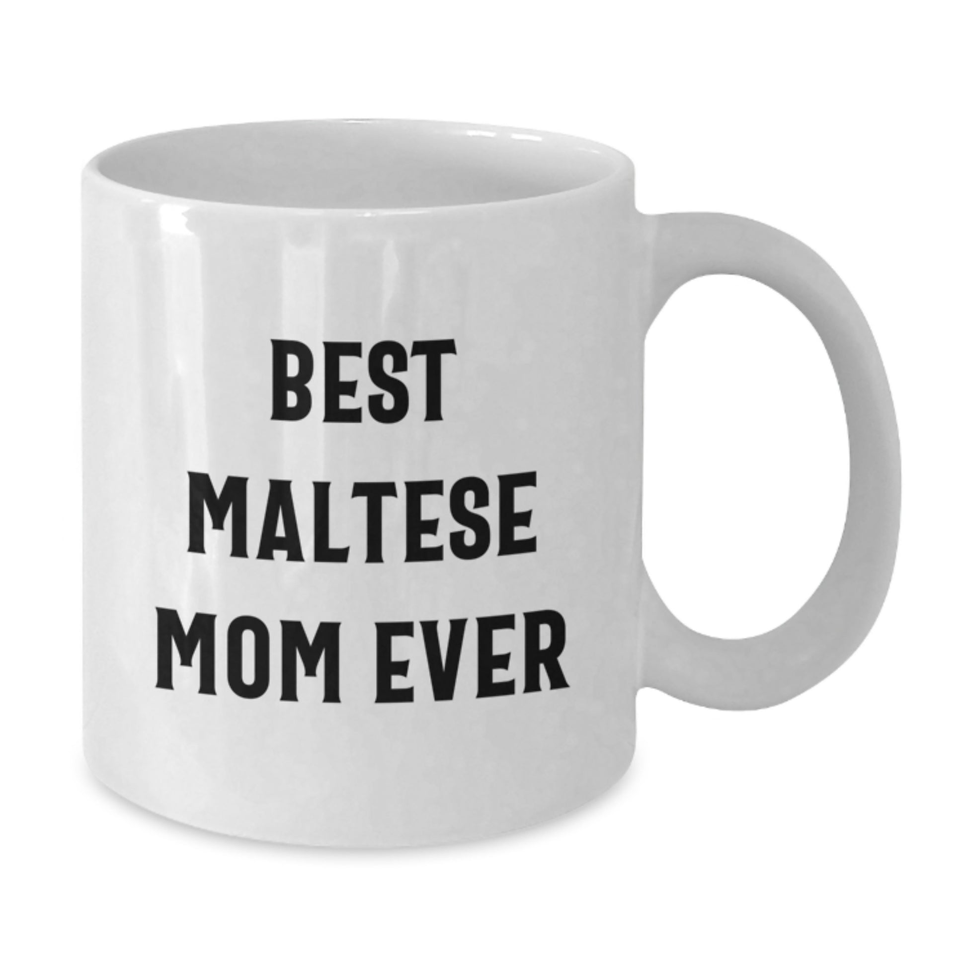 Funny Maltese Dog Mom Gifts from Friends to Family - Best Mom Ever Quote on White Coffee Mug for Birthday - Additional
