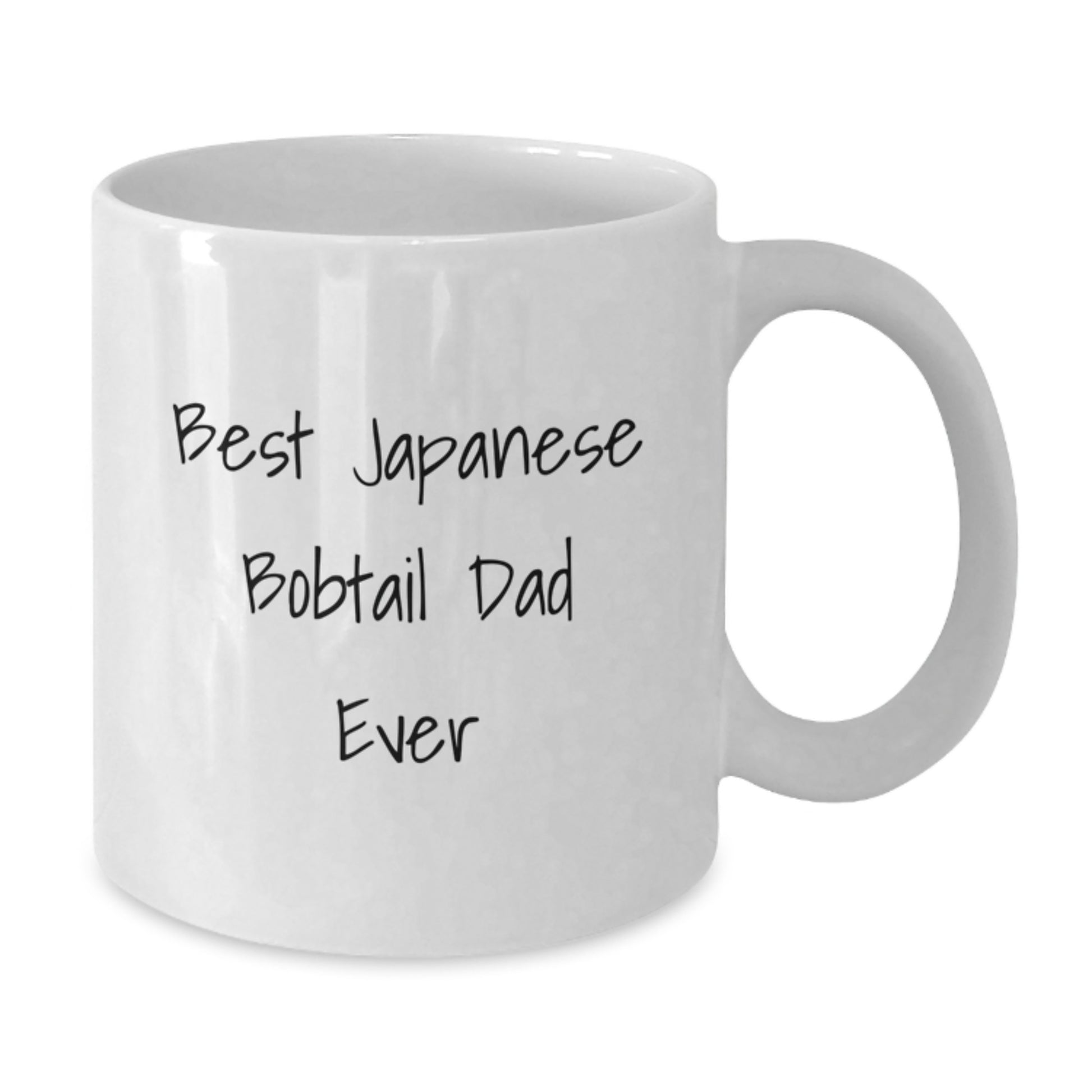 Funny Japanese Bobtail Cat Dad Gifts for Men Gifts from Family - White Coffee Mug, 11oz or 15oz, Ceramic, Microwave and Dishwasher Safe for Graduation Unique Gifts - Additional