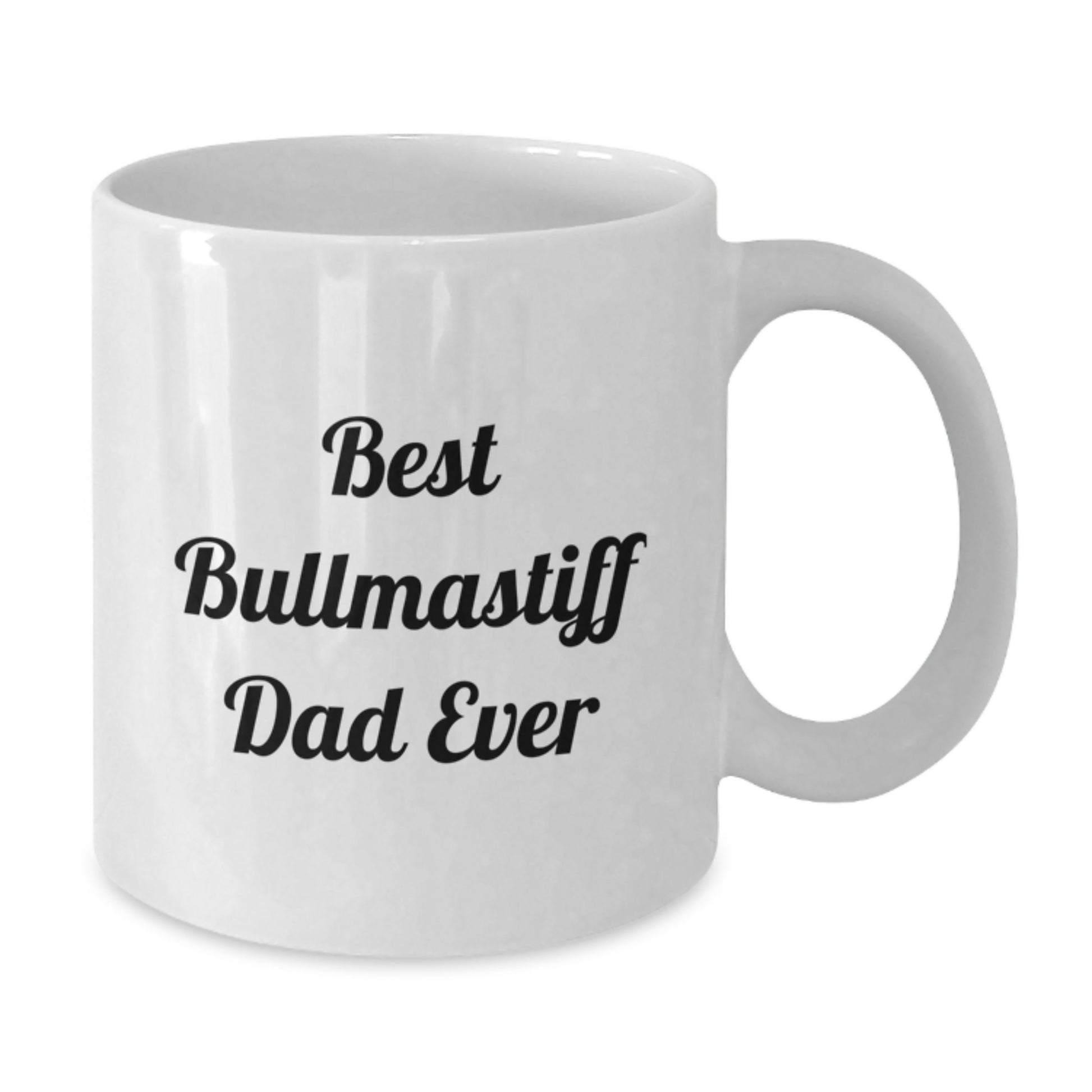 Funny Bullmastiff Dog Gifts for Men, Best Bullmastiff Dad Ever White Coffee Mug, Graduation Unique Gifts from Dad to Son - Additional