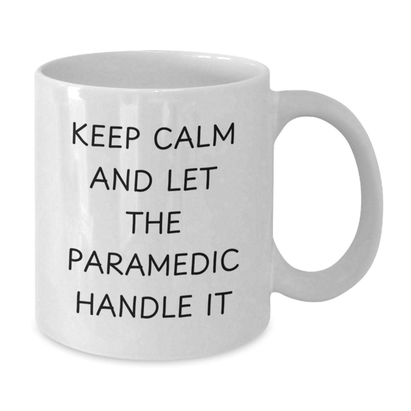 Funny Rescue Worker Gifts from Men for Rescue Workers - White Coffee Mug with Keep Calm And Let The Rescue Worker Handle It - Unique Christmas Unique Gifts - Additional