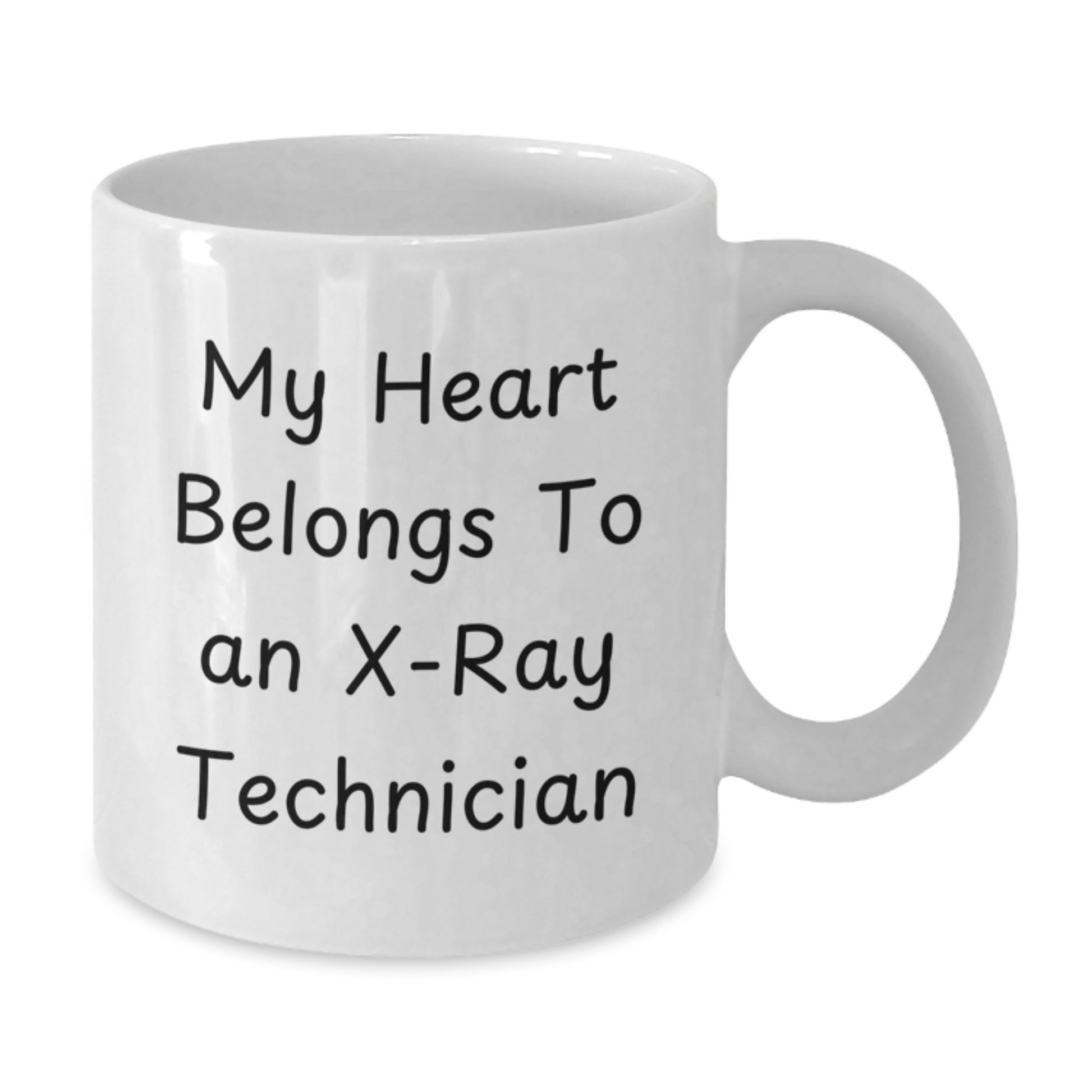 Funny X-Ray Technician Gifts, White Coffee Mug, My Heart Belongs To An X-ray Technician, Unique Christmas Unique Gifts for Him, Her, Friends, Coworkers, Family - Additional