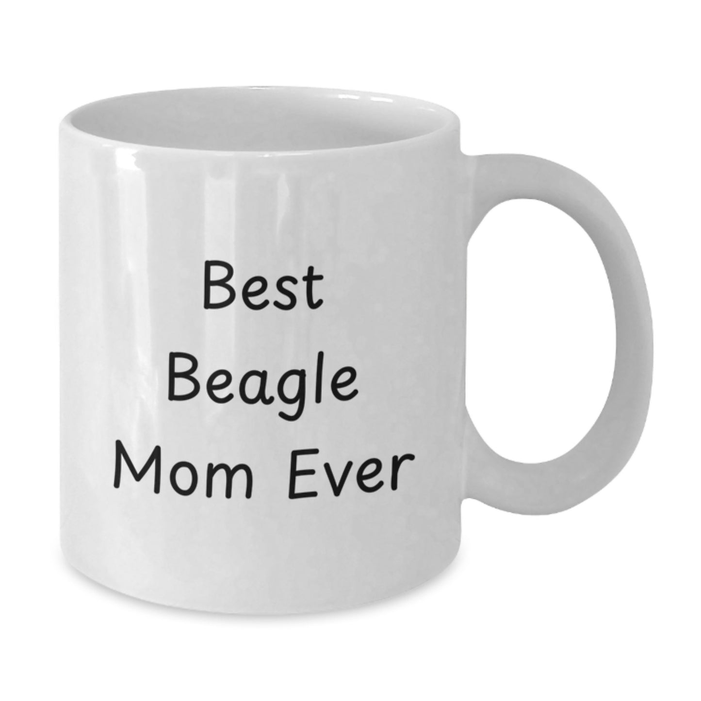 Funny Beagle Dog Lover Gifts from Mom - Best Beagle Mom Ever Quote on White Coffee Mug for Birthday - Additional