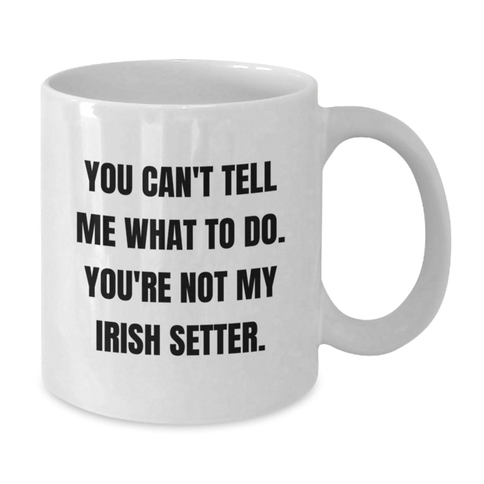 Irish Setter Dog Funny White Coffee Mugs for Friends from Family - You Can't Tell Me What To Do - Additional