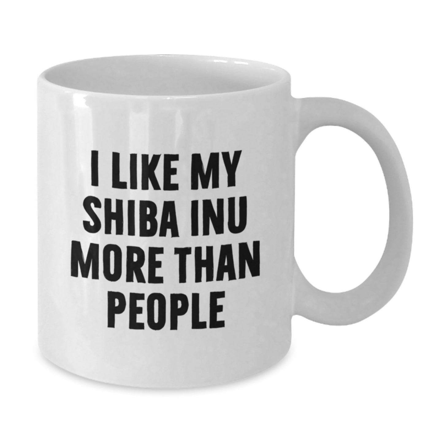 Funny Shiba Inu Dog Gifts from Friends for Birthday Unique Delights - I Like My Shiba Inu More Than People White Coffee Mug - Additional