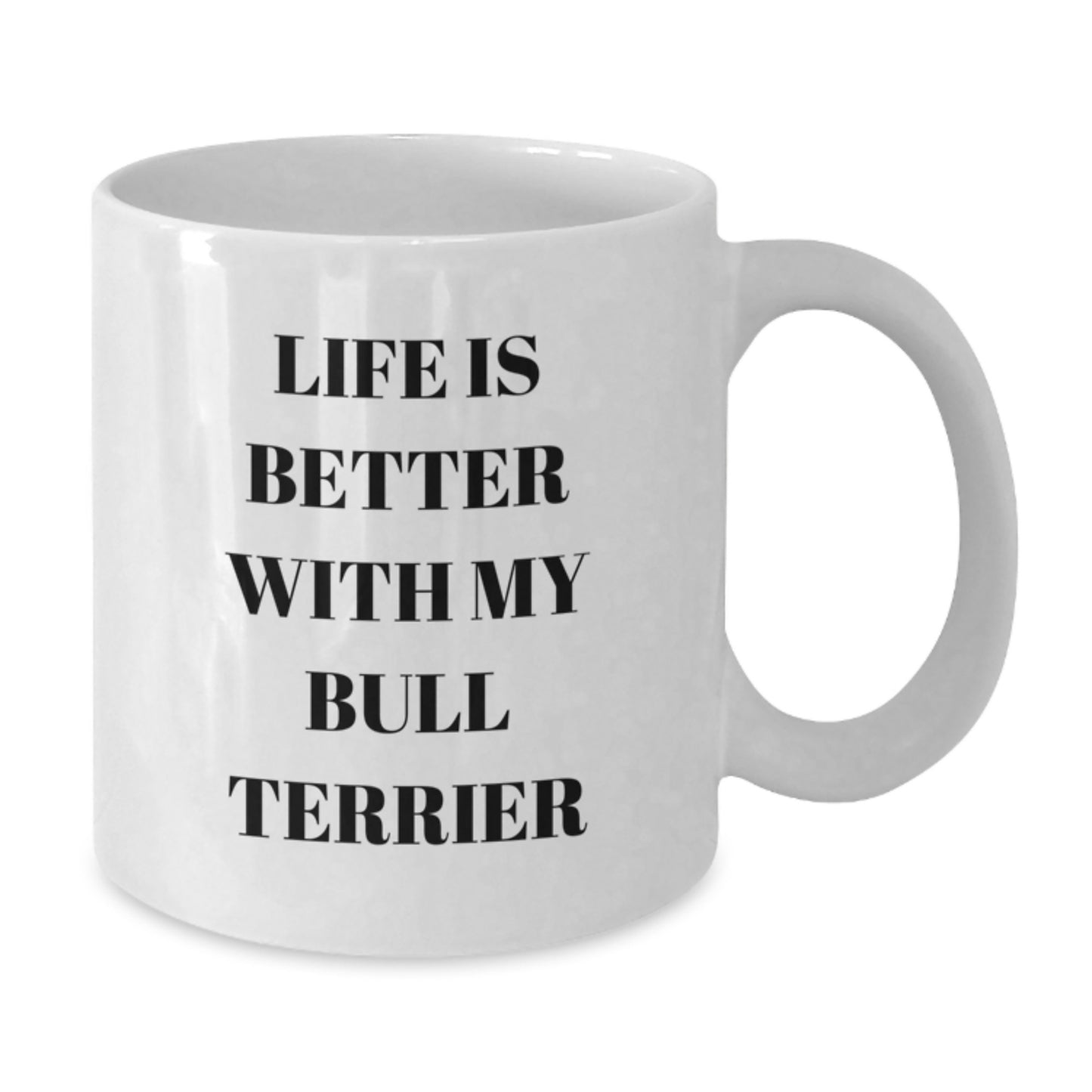 Funny Bull Terrier Dog Lover Gifts from Friends Birthday Unique White Coffee Mugs for Men Women Family - Additional