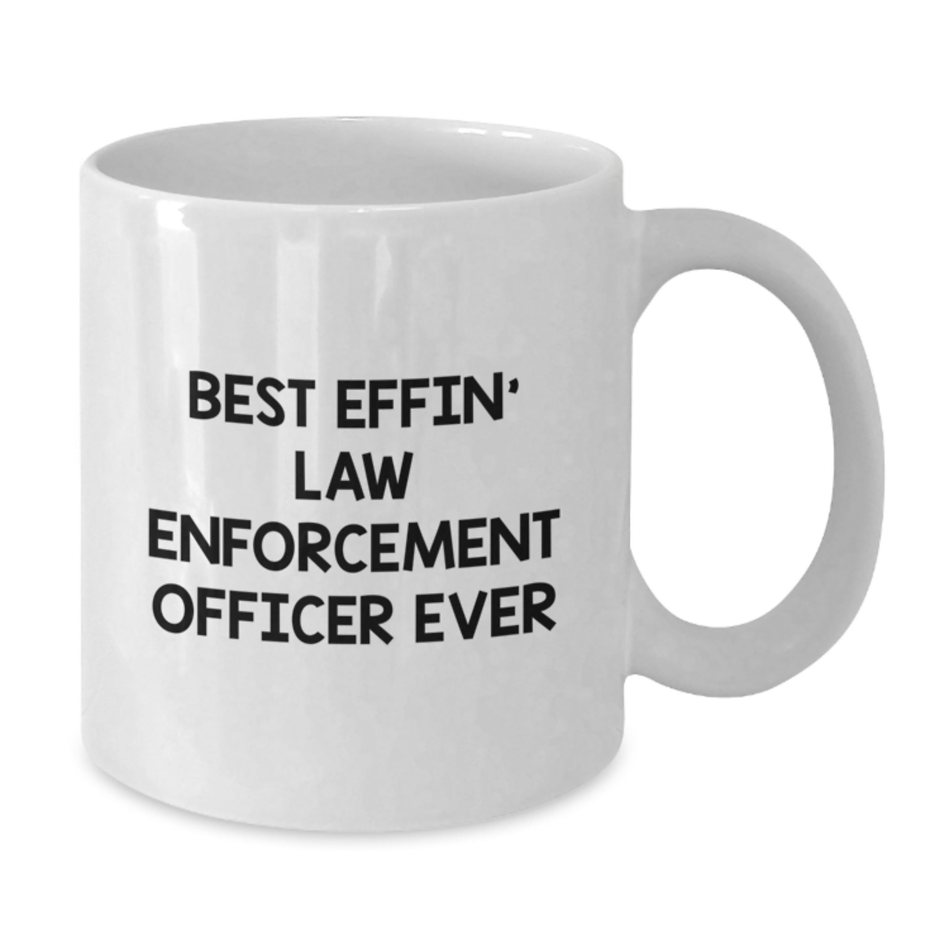 Funny Gifts for Law Enforcement Officers, Best Effin' White Coffee Mug for Men, Christmas Unique Presents from Friends - Additional