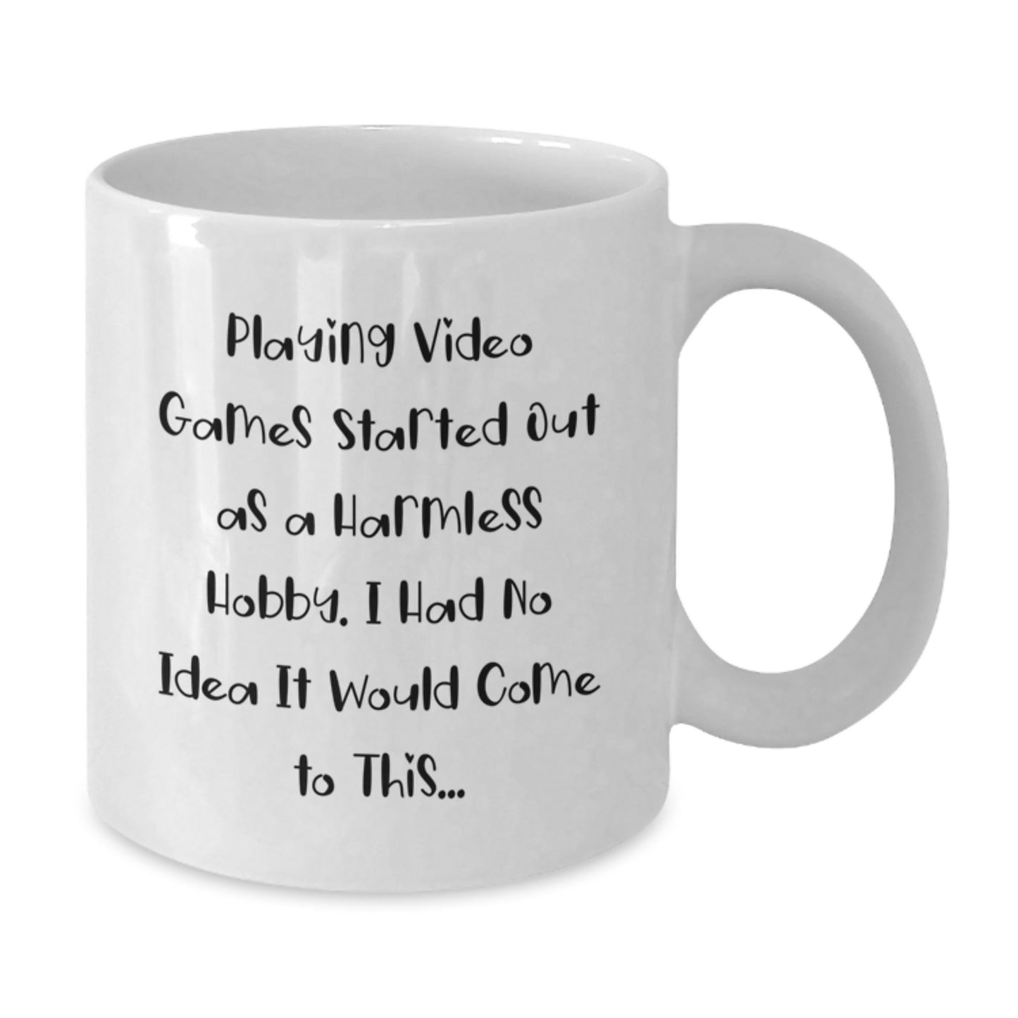 Funny Quote Inspired Playing Video Games Christmas Unique Gifts for Gamers from Friends, White Coffee Mug - 11oz/15oz - Additional
