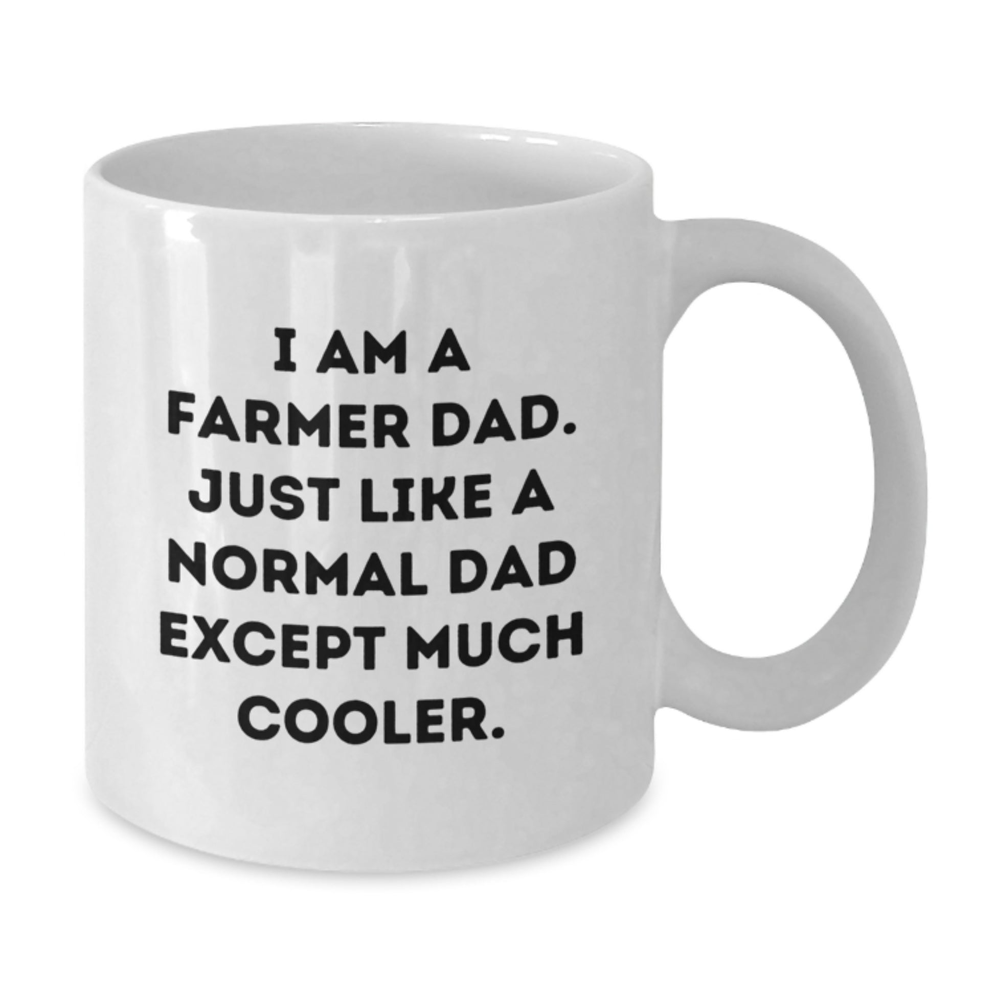 Funny Farmer Dad White Coffee Mug Gifts for Men, Christmas Unique Presents from Family - Additional