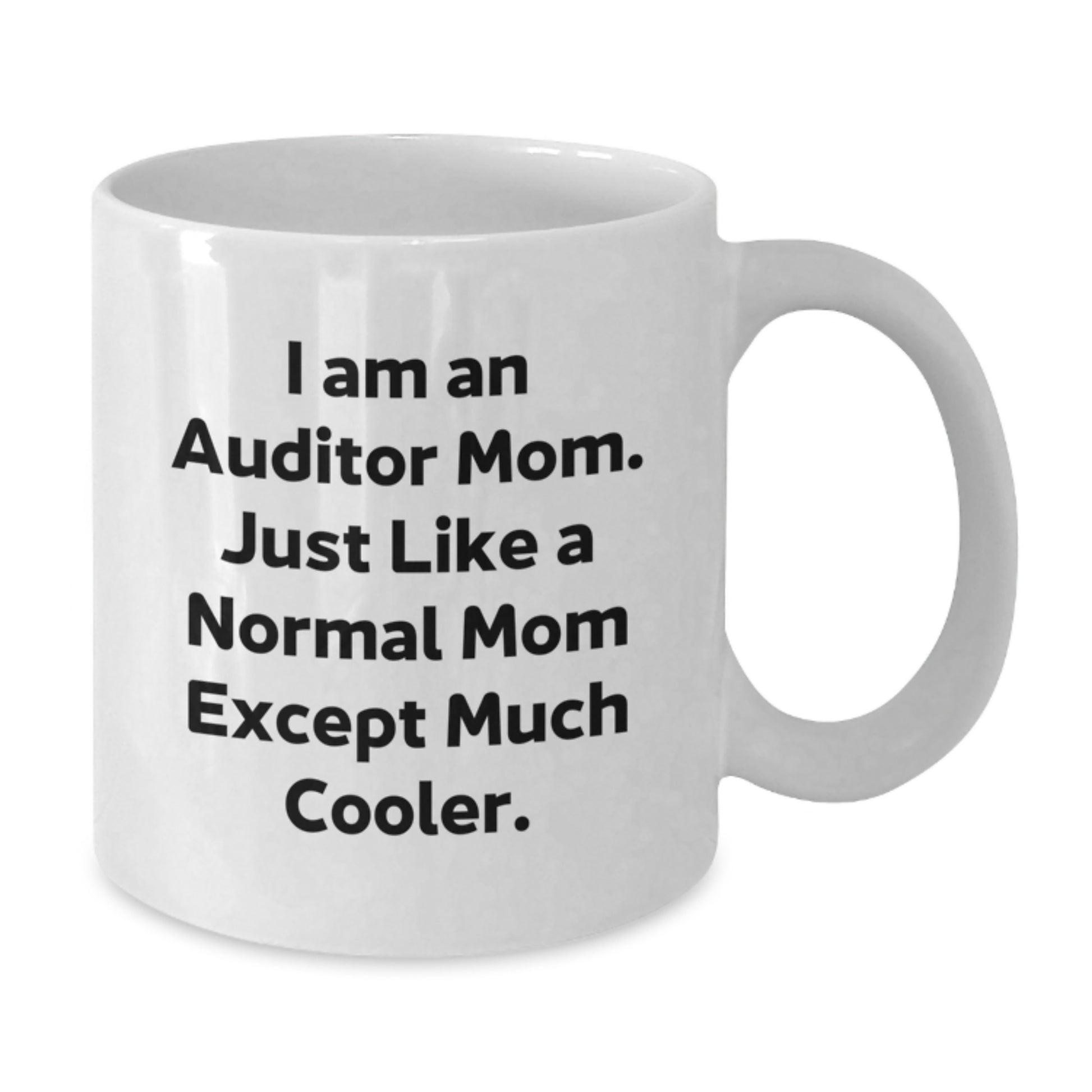 Funny Auditor Mom Gifts, White Coffee Mug, Christmas Unique Presents for Auditor Friends, Funny I Am An Auditor Mom Mom Mug - Additional