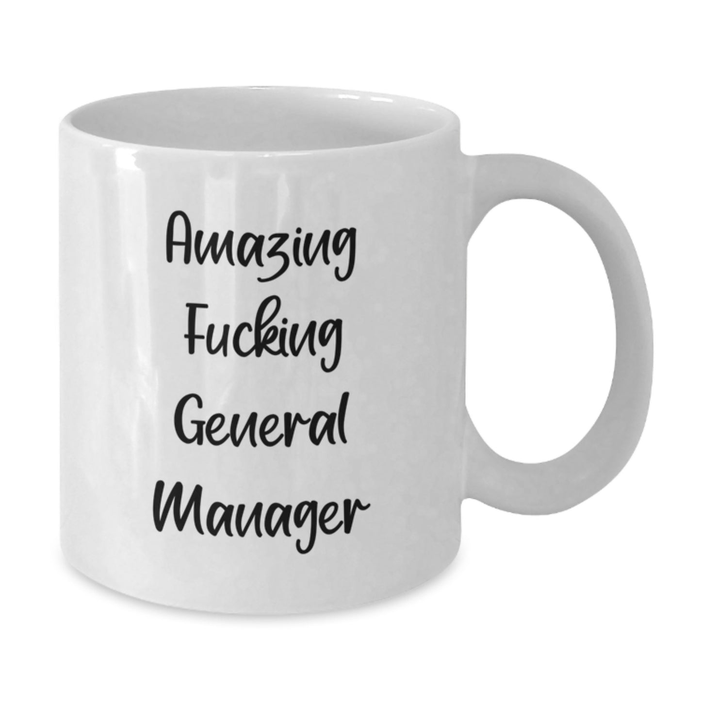 Funny General Manager Gifts, White Coffee Mugs, for Men, by General Manager Lovers, Christmas Unique Presents, Amazing 'F--king' General Manager - Additional