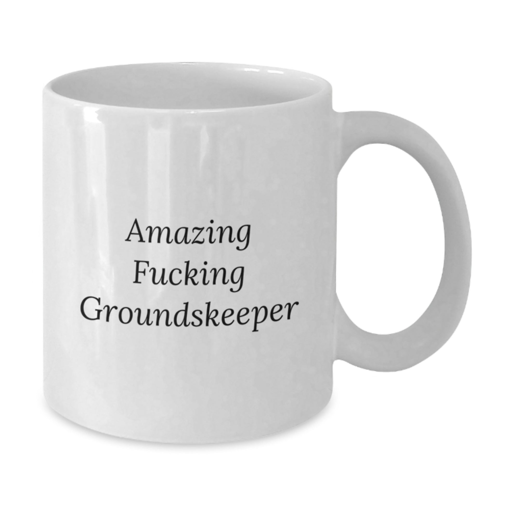 Funny groundskeeper Gifts from Friends for Men - Amazing F--king groundskeeper White Coffee Mug, Christmas Unique Gifts - Additional