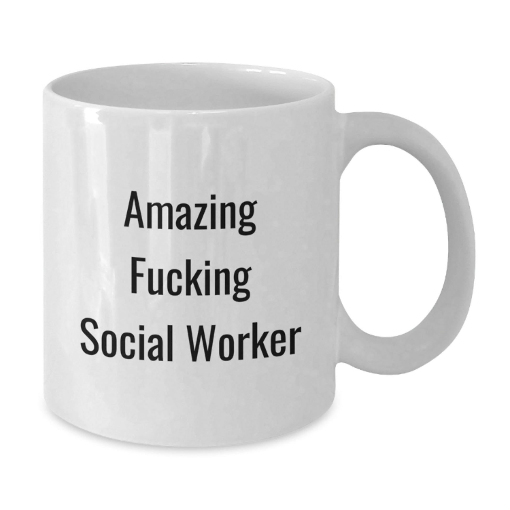 Funny Social Worker Gifts from Friends, Unique White Coffee Mugs for Social Worker with Amazing F--king Social Worker Quote, Perfect for Christmas Unique Gifts - Additional