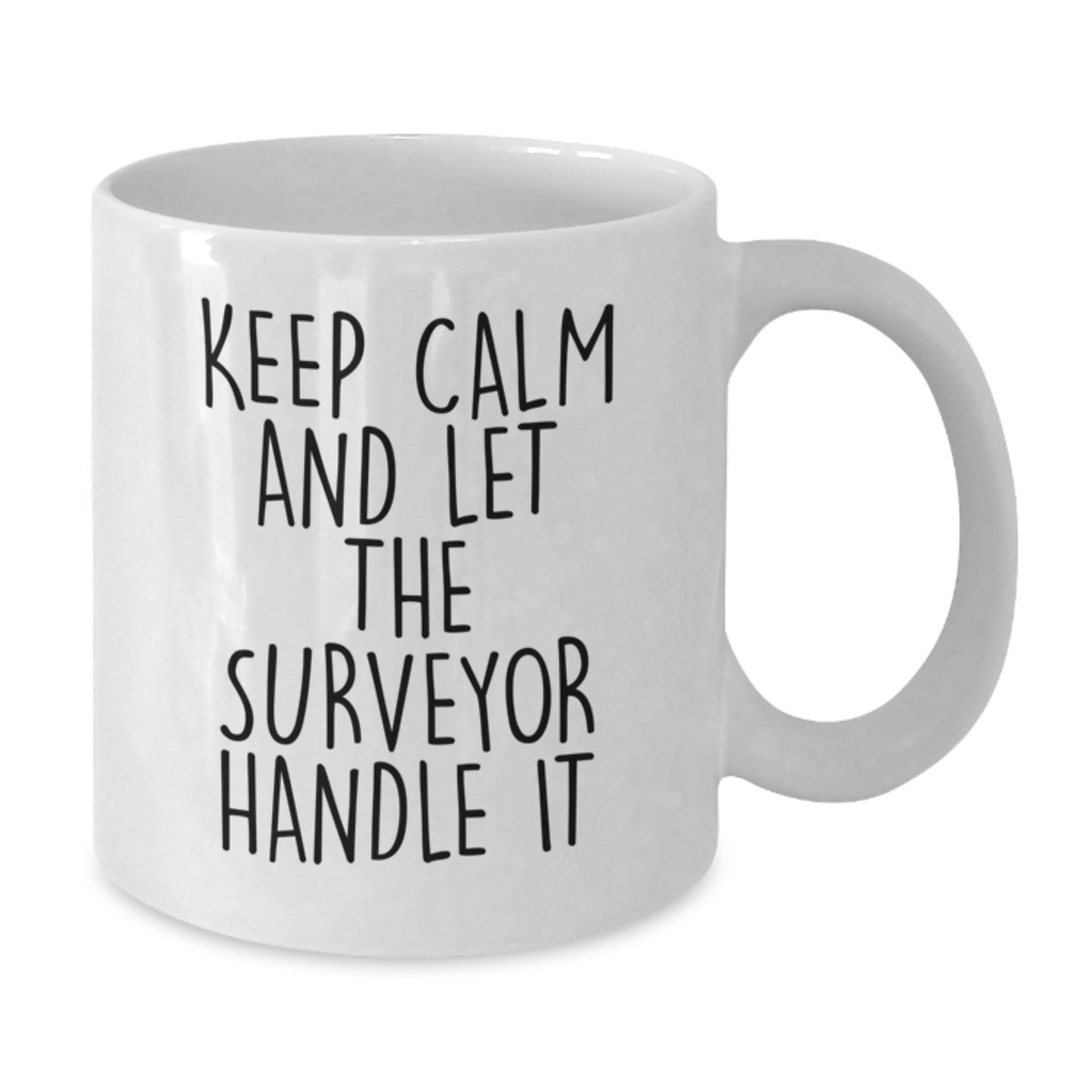 Funny Surveyor Themed White Coffee Mug Gifts from Friends for Surveyor at Christmas - Additional