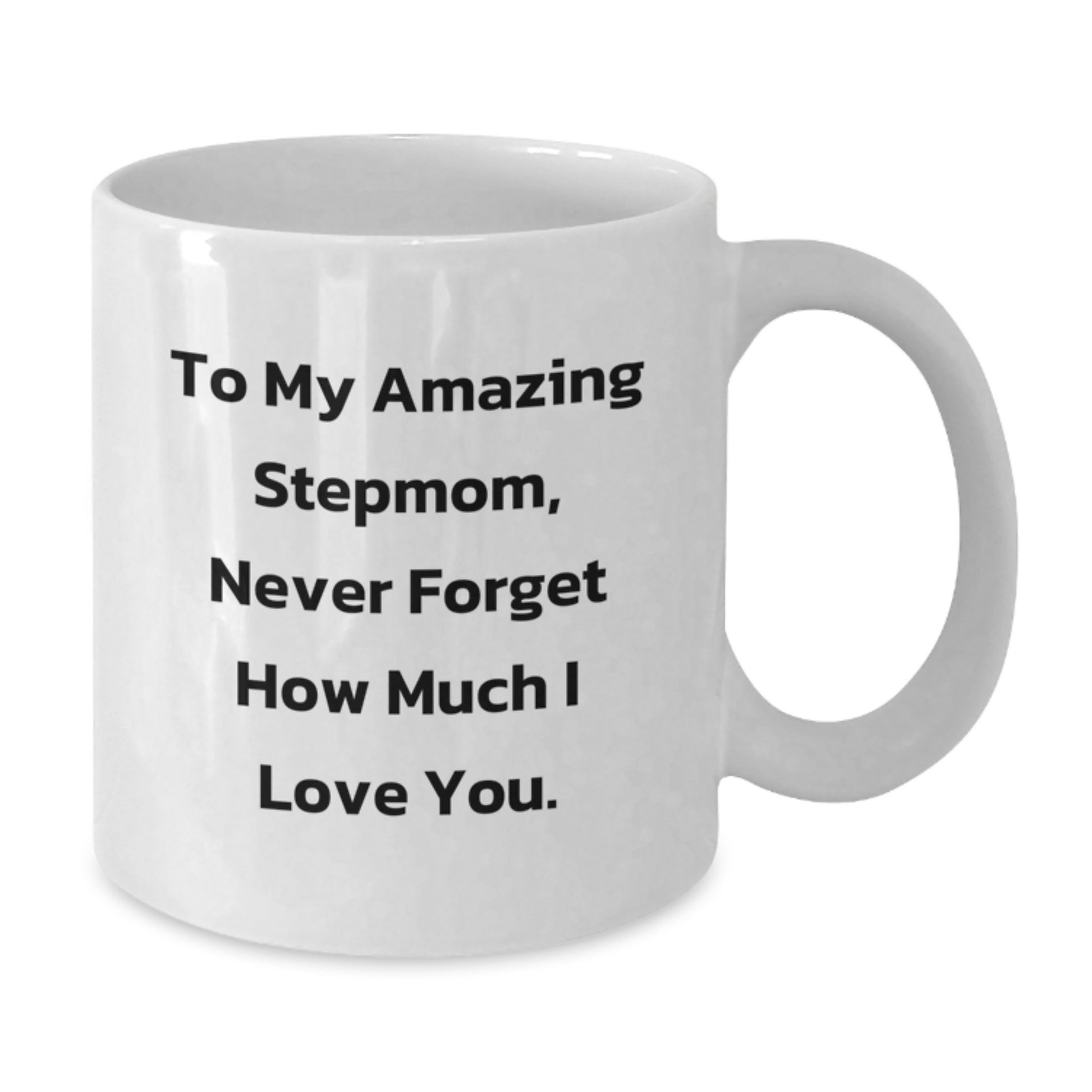 Funny Stepmom Gifts from Family, White Coffee Mugs for Stepmom, To My Amazing Stepmom, Never Forget How Much I Love You. Christmas Unique Gifts - Additional