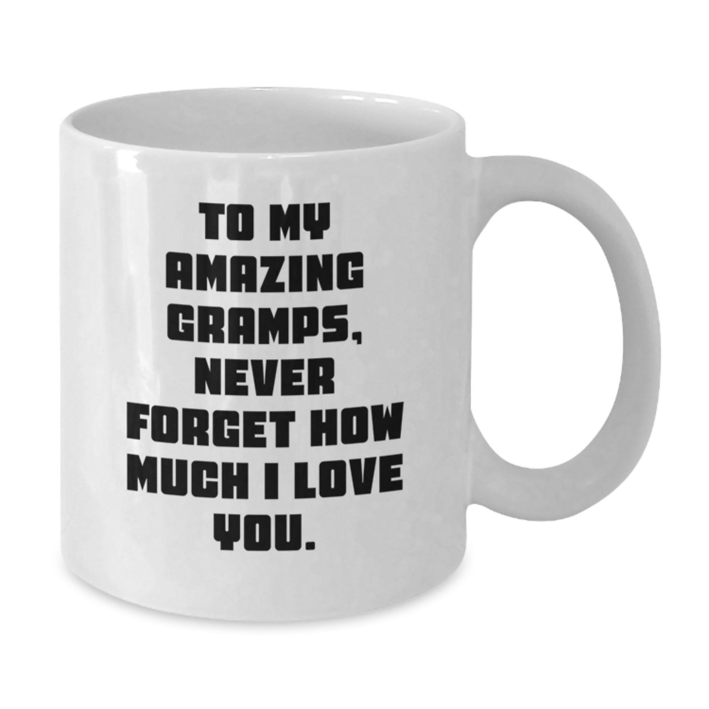 Funny Gramps Gifts from Family for Christmas Unique White Coffee Mugs 'To My Amazing Gramps' - Additional