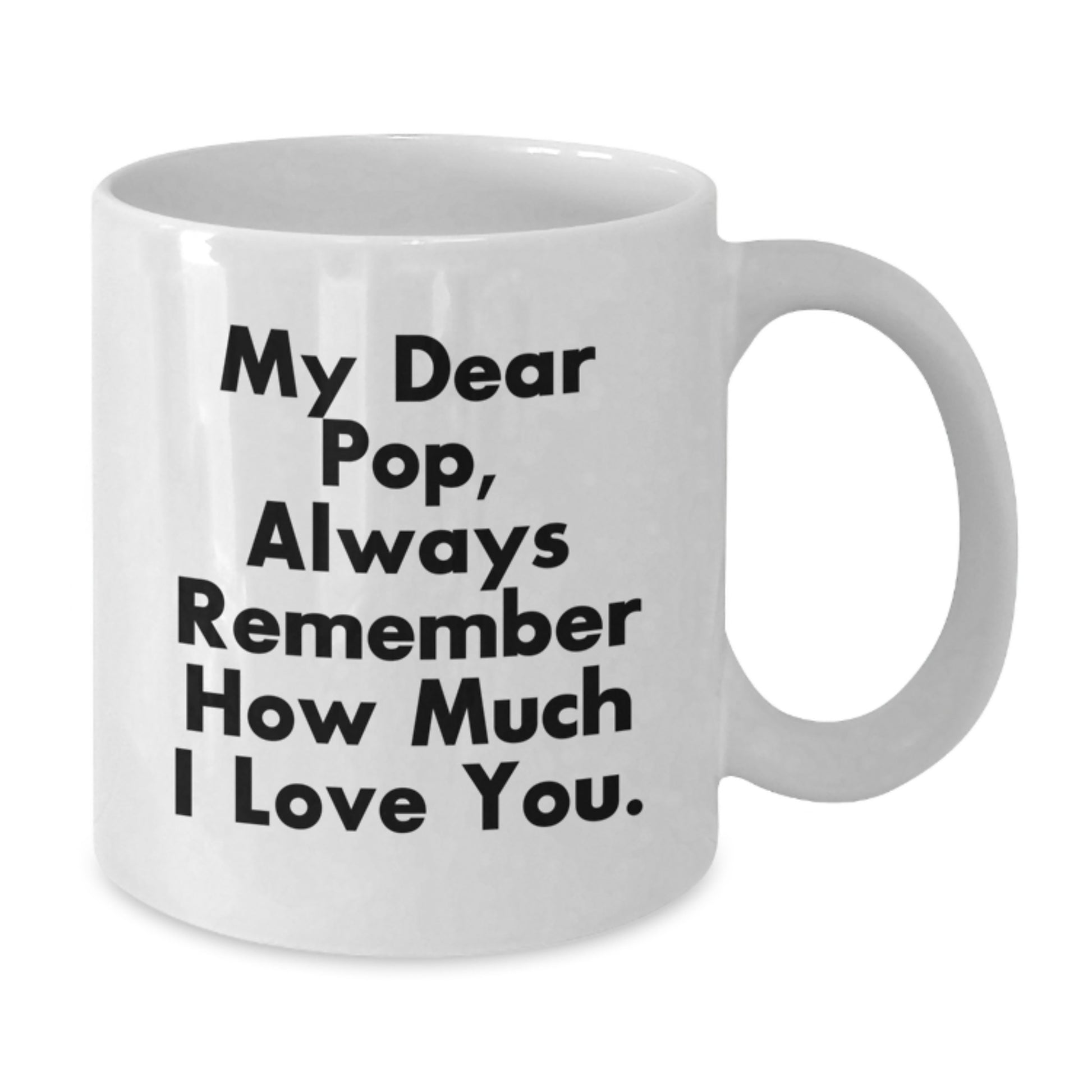 Funny Pop White Coffee Mug for Men Gifts from Family, Always Remember How Much I Love You, Christmas Unique Gifts - Additional