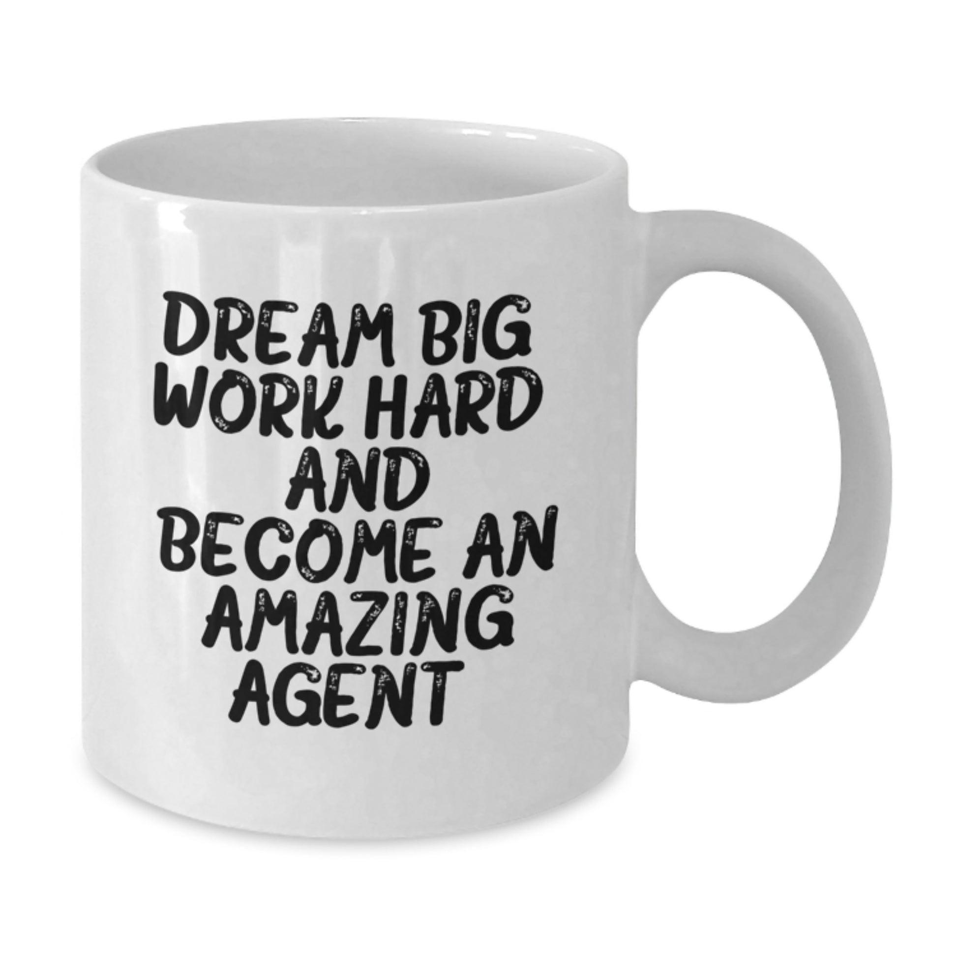 Funny Agent Gifts for Men from Friends and Family - Dream Big, Work Hard, Agent White Coffee Mug Christmas Unique Presents - Additional