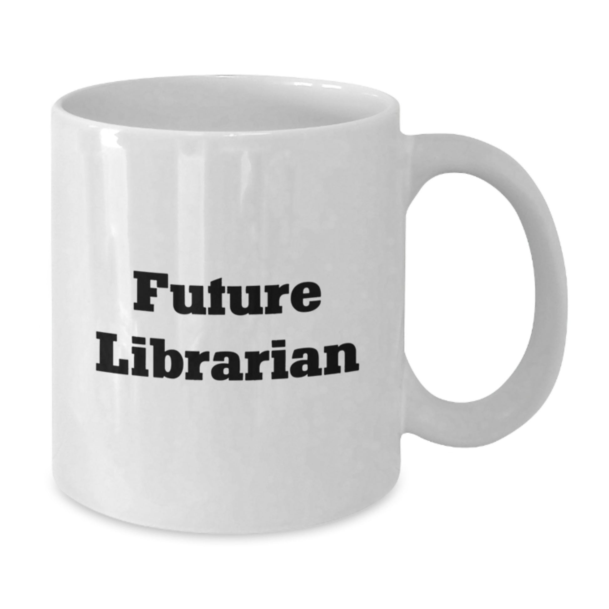 Funny Librarian Gifts for Friends and Coworkers, White Coffee Mug, 'Future Librarian, Coffee Fuels My Dreams' - Additional