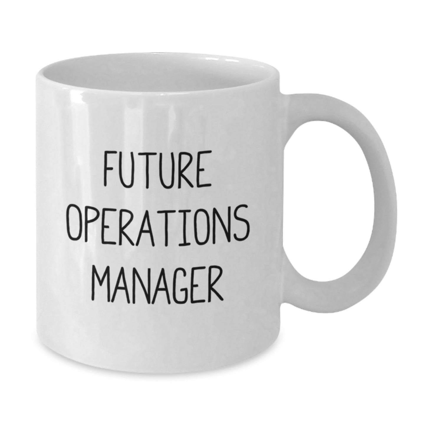 Funny Operations Manager White Coffee Mug Gifts from Friends for Birthday - 'Future Operations Manager' Quote - Additional