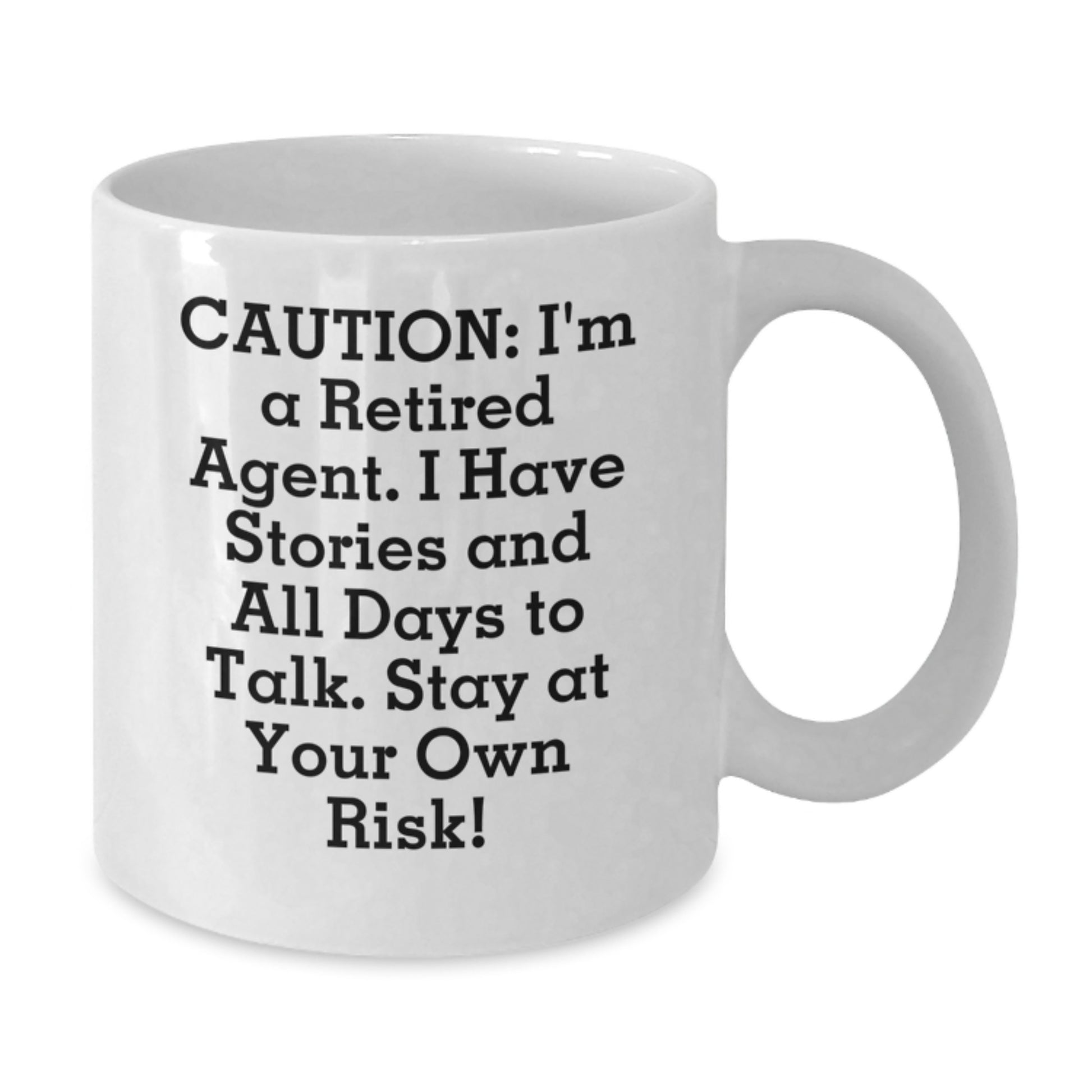 Funny Agent Gifts for Him, Agent Christmas Unique Mugs, Retired Agent Coffee Mug, Gifts from Men to Coworkers, White Ceramic Coffee Mug - Additional