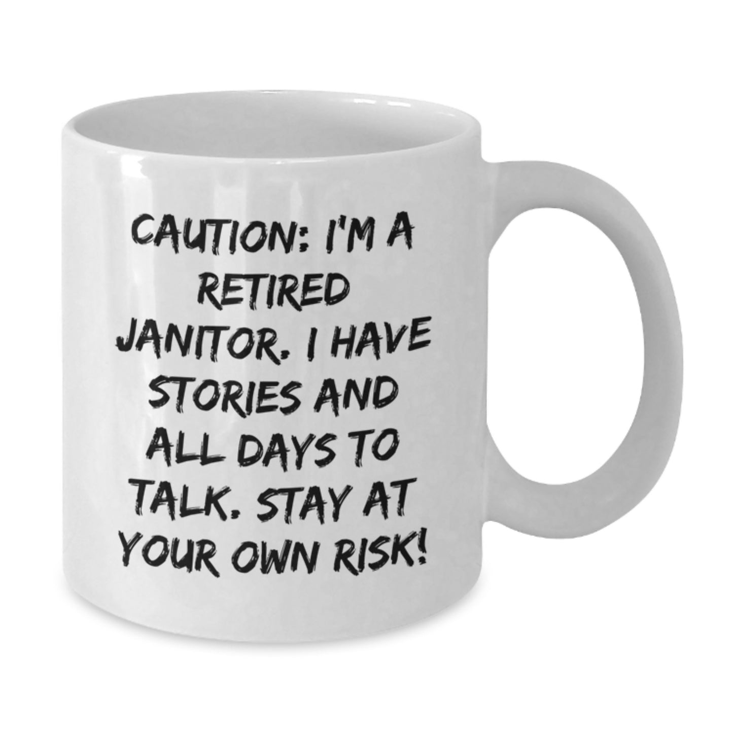 Funny Janitor Gifts, Christmas Unique Janitor White Coffee Mug, Gifts from Family for Janitor - Additional